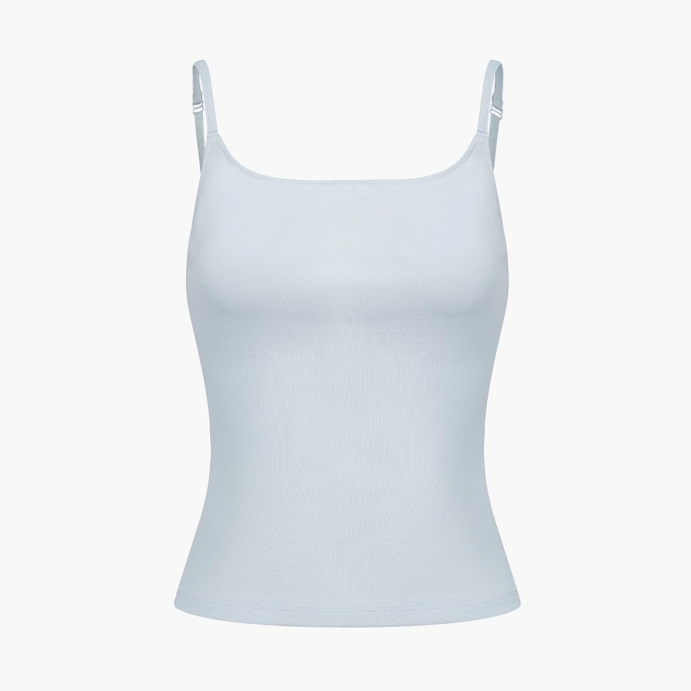 cfab by creamy fabrics Spaghettitop Cotton Cami-Top-Artic Ice-S (1-tlg) günstig online kaufen