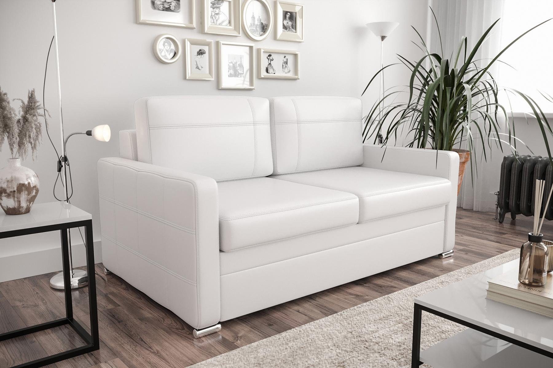 2-Sitzer Luxus in Weiß Polster Weiß Zweisitzer Designer Sofa | Made | Couch Couchen, Europe Weiß Sofa JVmoebel