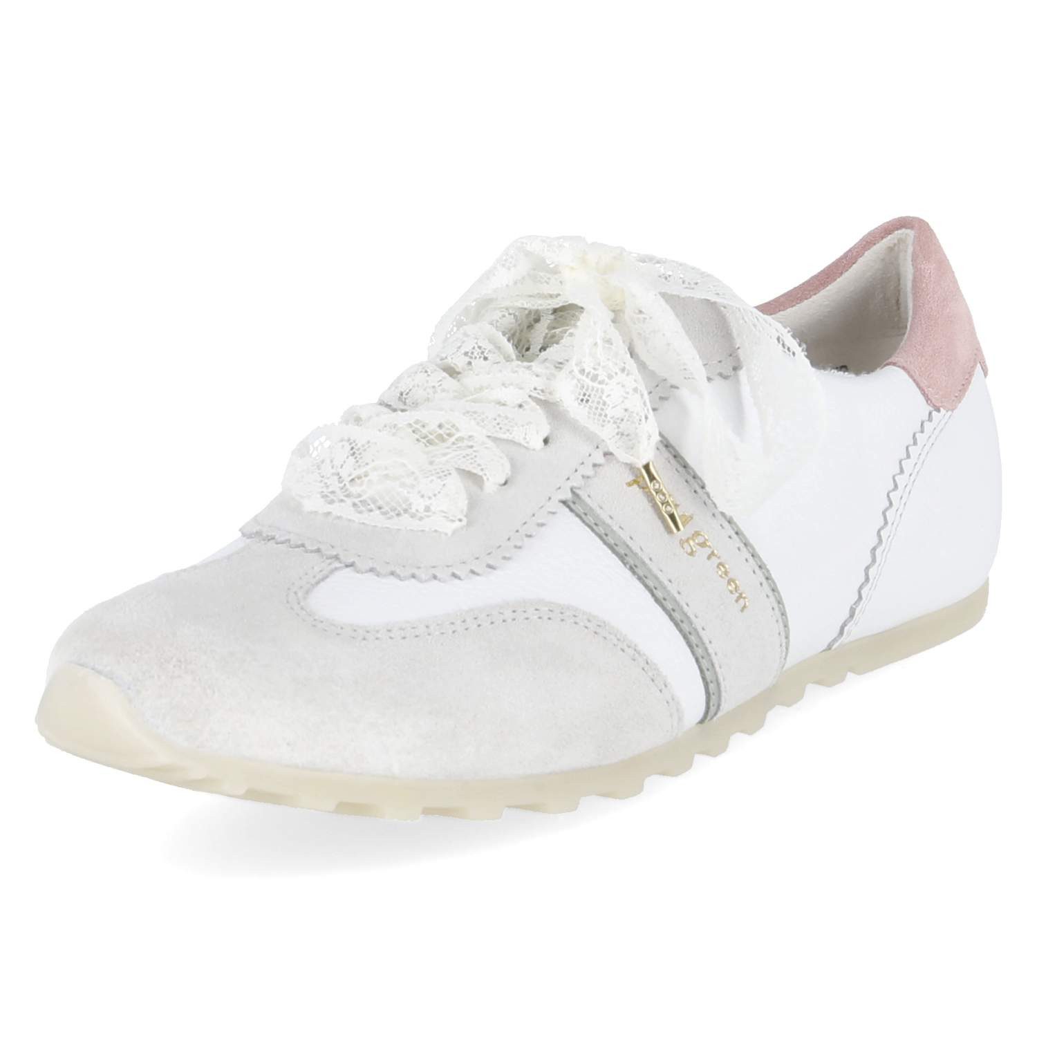 Paul Green Paul Green 5508-029 Damen Leder & Textil white Schnürschuh