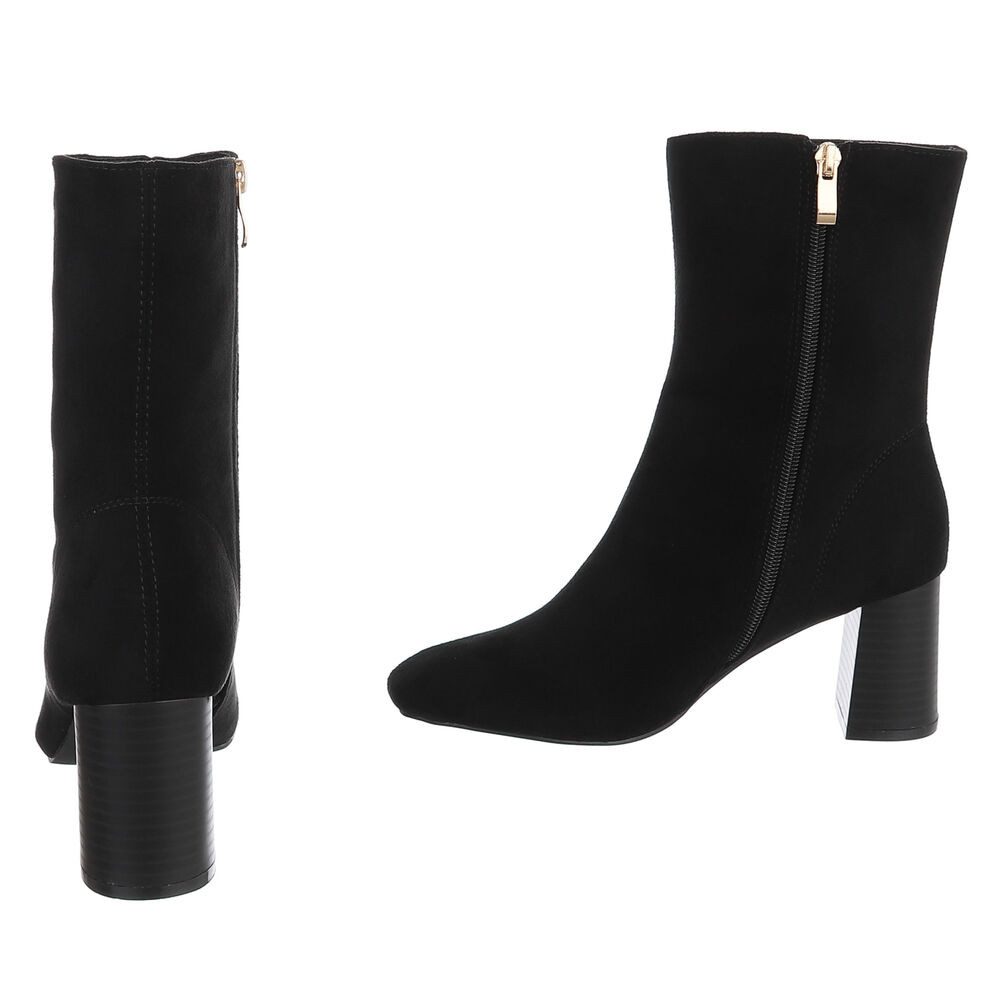 Ital-Design Damen Stiefelette mit Blockabsatz und schmalem Schaft Stiefelette (92268956) Blockabsatz Stiefeletten in Schwarz – Bild 5 von 5