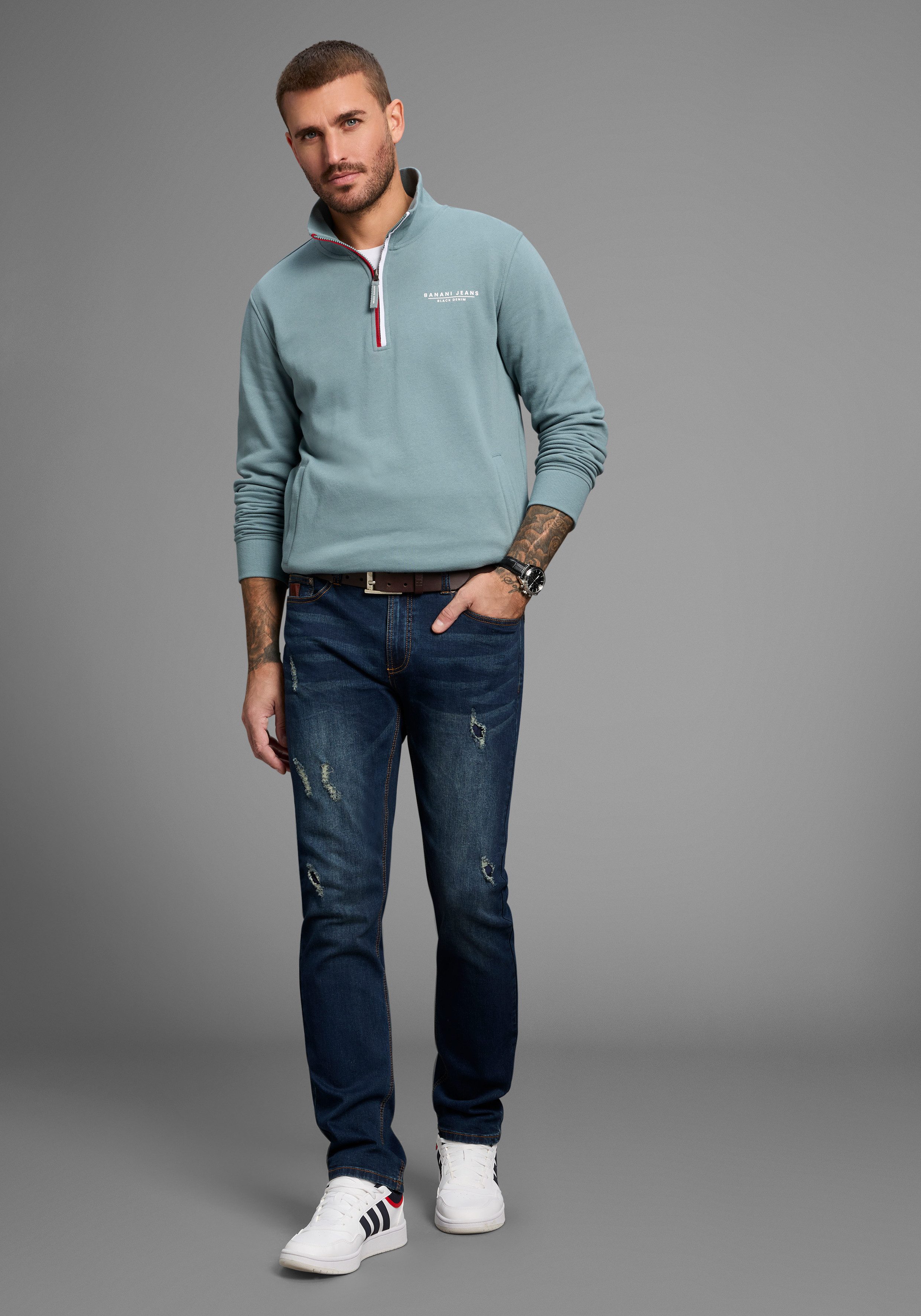 Bruno Banani Straight-Jeans Hutch gerade geschnittenes Bein, niedrige Leibhöhe, reguläre Passform – Bild 4 von 5
