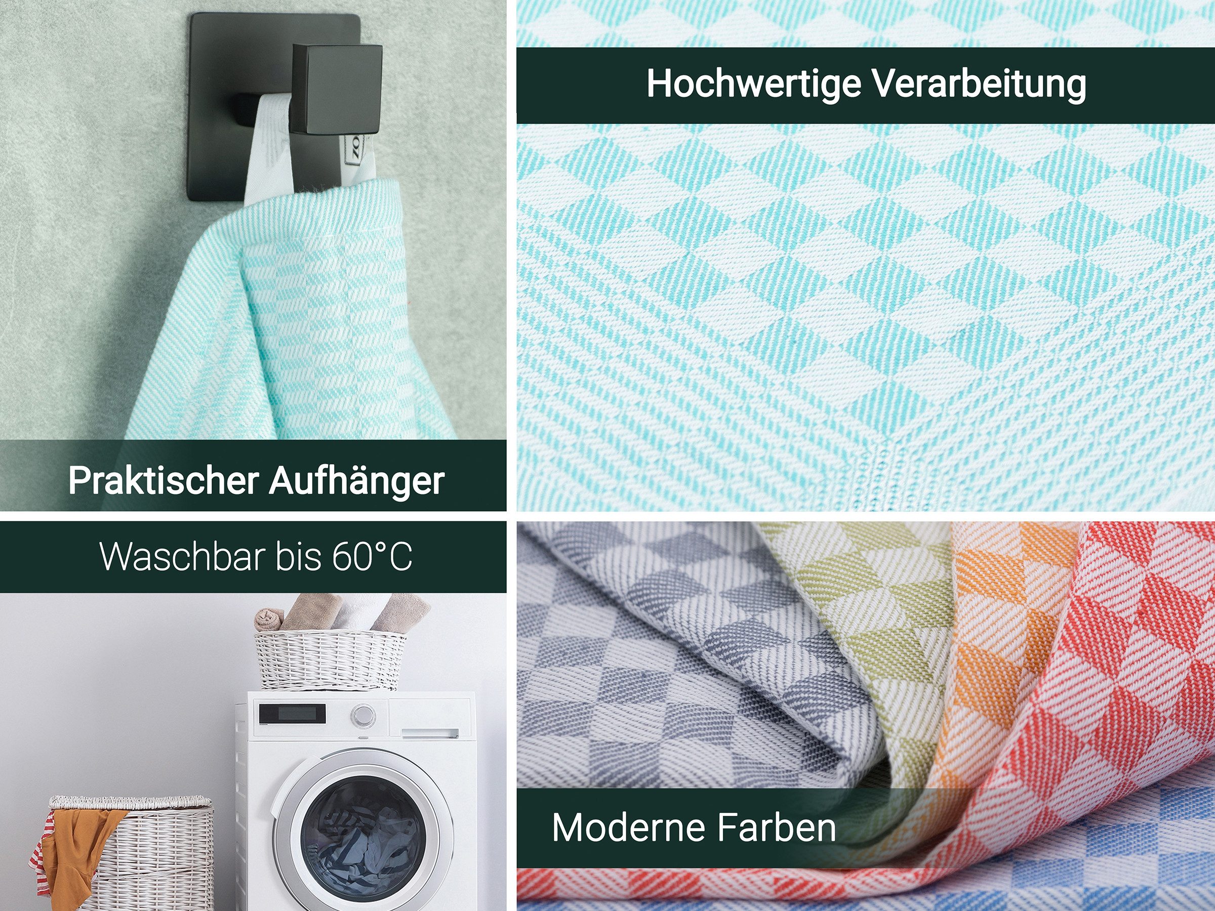 ZOLLNER Geschirrtuch, (Spar-Set, 10-tlg), 46 x günstig online kaufen