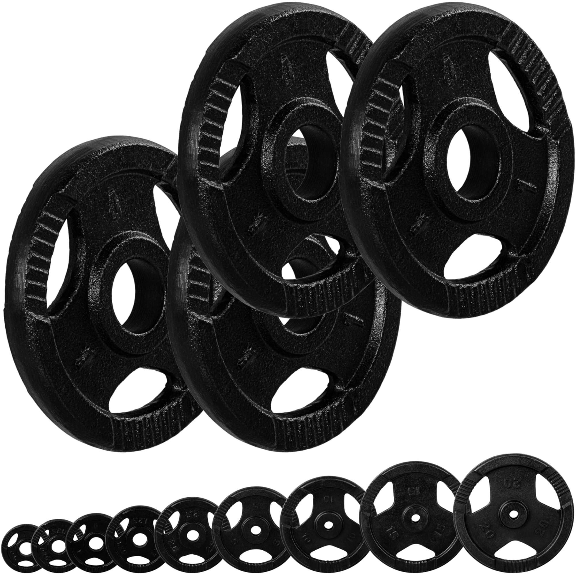 MOVIT Hantelscheiben Set PRO Gusseisen mit Griff, 4 kg, (Set), 0,5kg bis 20,0kg, Gewichtsscheiben, Bohrung 30/31 mm, Gewichte Hantel