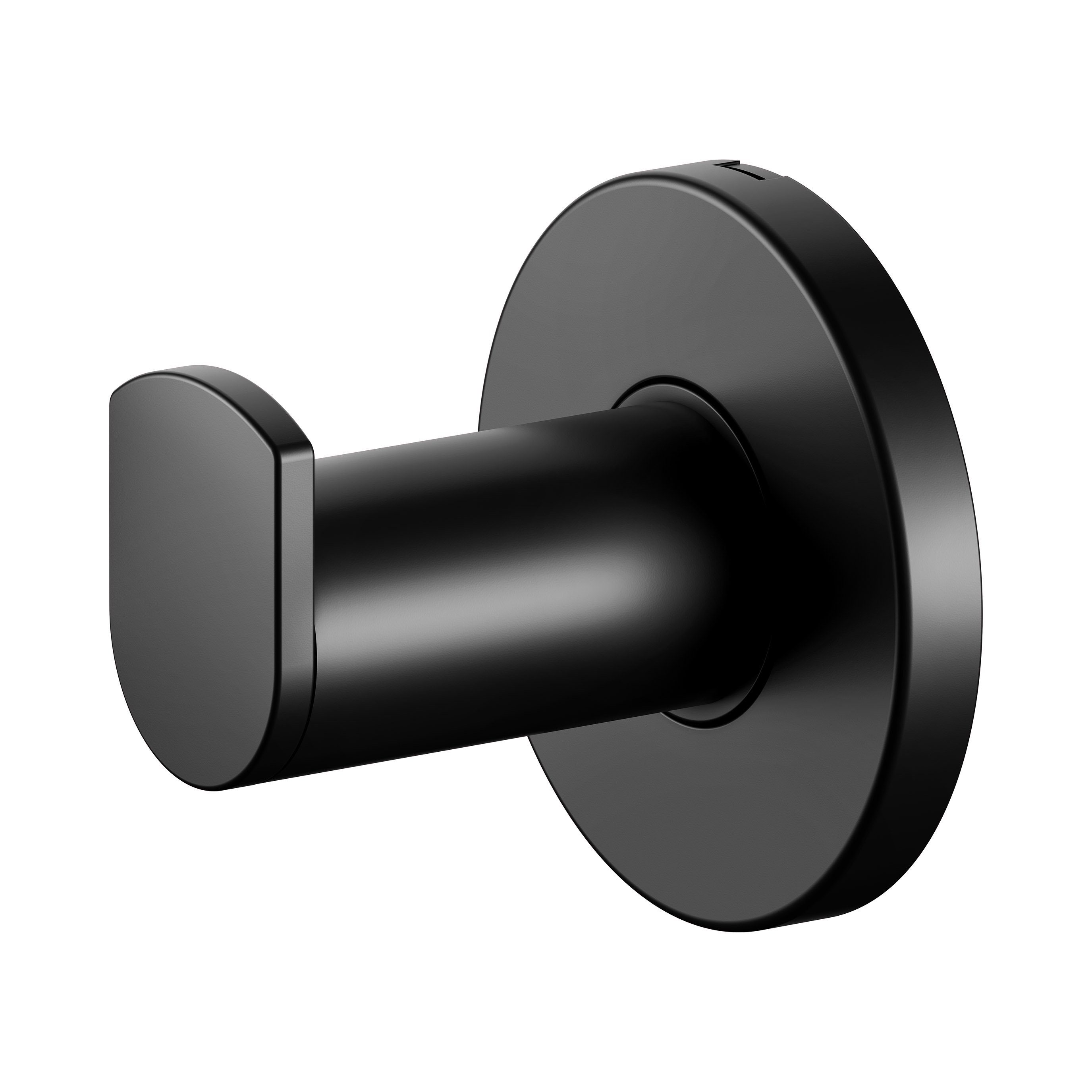 Keuco Handtuchhaken Plan, (Vormontiert), aus Metall, schwarz matt, für Handtücher und Bademäntel, Wandmontage