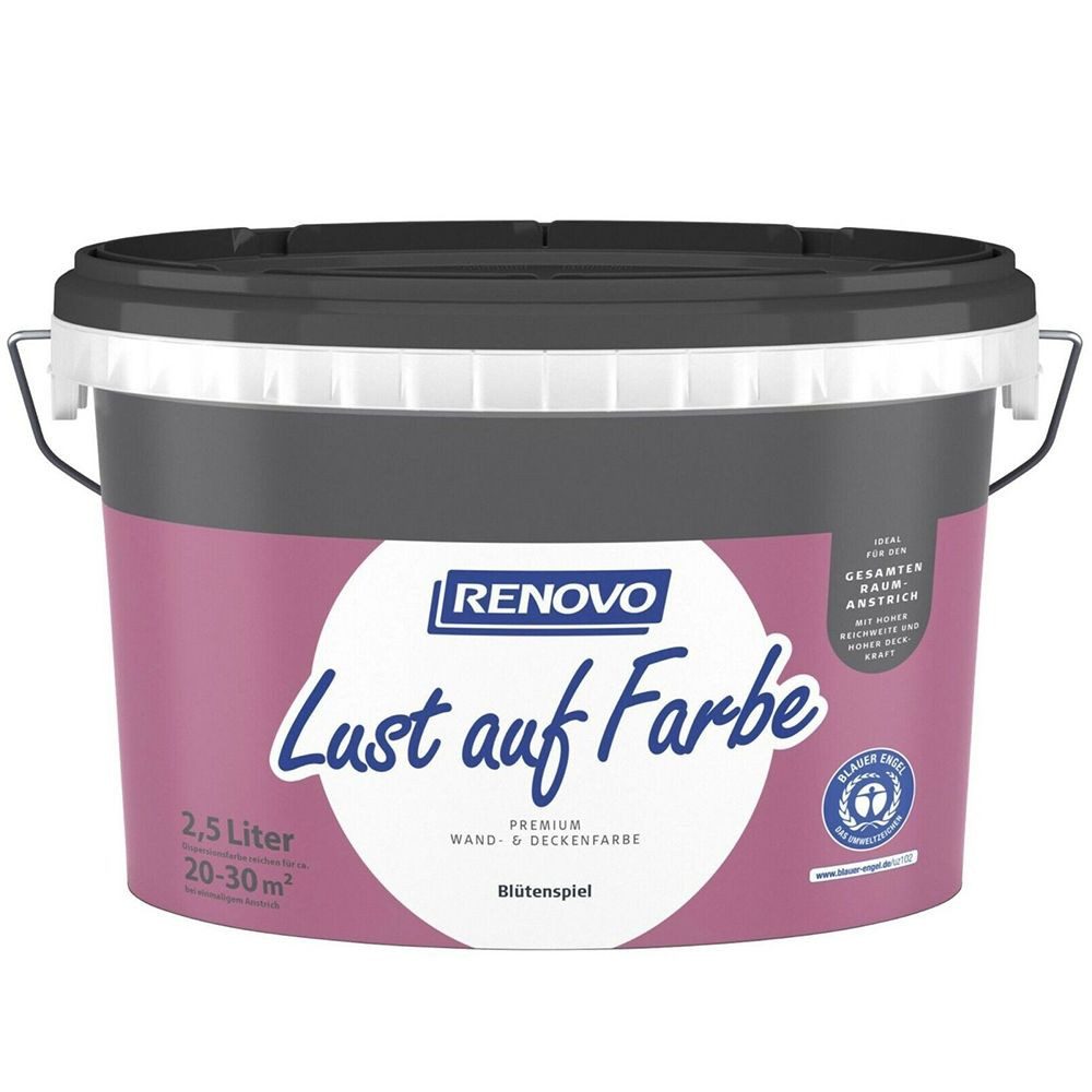 Renovo Wandfarbe RENOVO Lust auf Farbe matt 2,5L Blütenspiel 4583