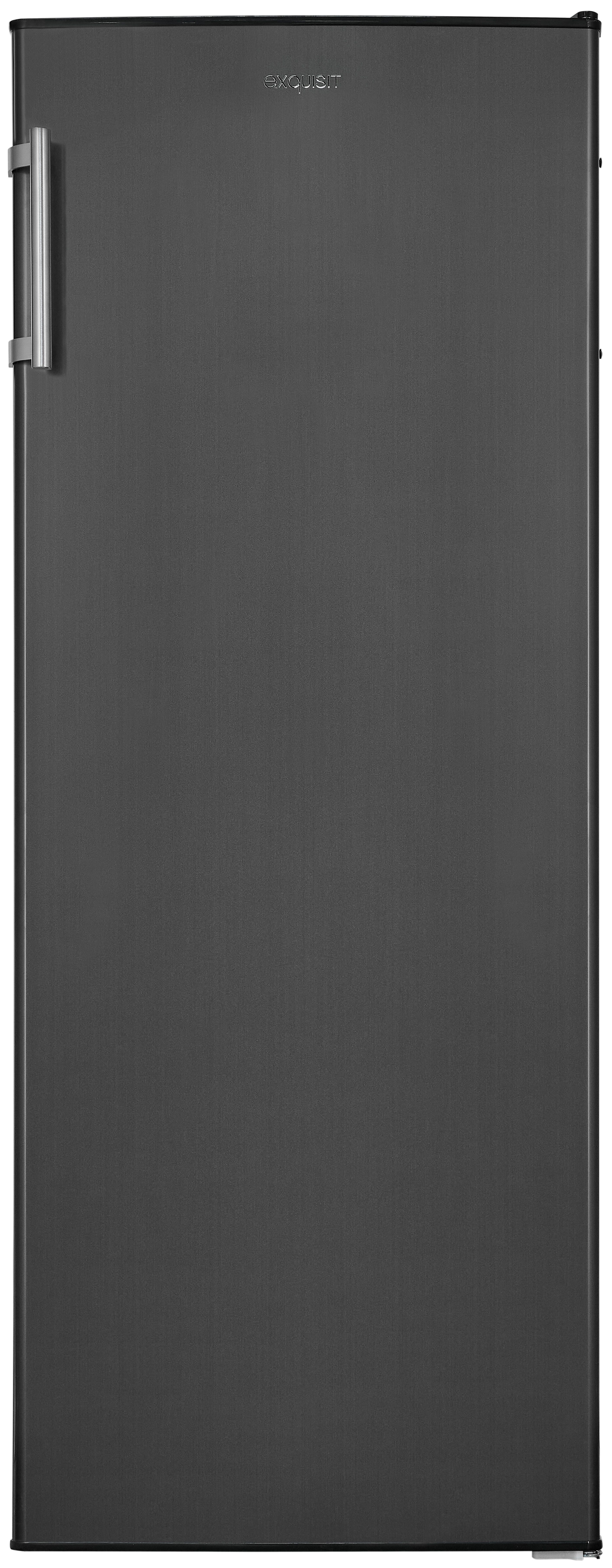exquisit Kühlschrank KS320-V-H-040E inoxlook-az, 142,6 cm hoch, 54,4 cm breit, Großzügiger Kühlraum für mehr Frische und beste Übersicht