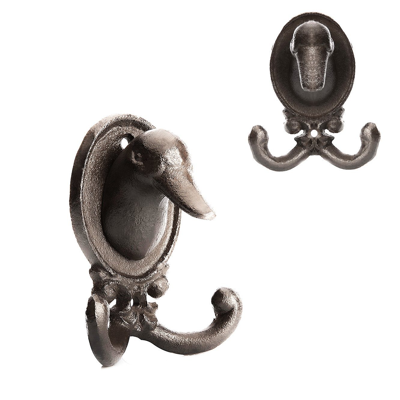 BigDean Kleiderhaken Ente aus robusten Gusseisen Wandhaken, ., (Set, 1-St., günstig online kaufen