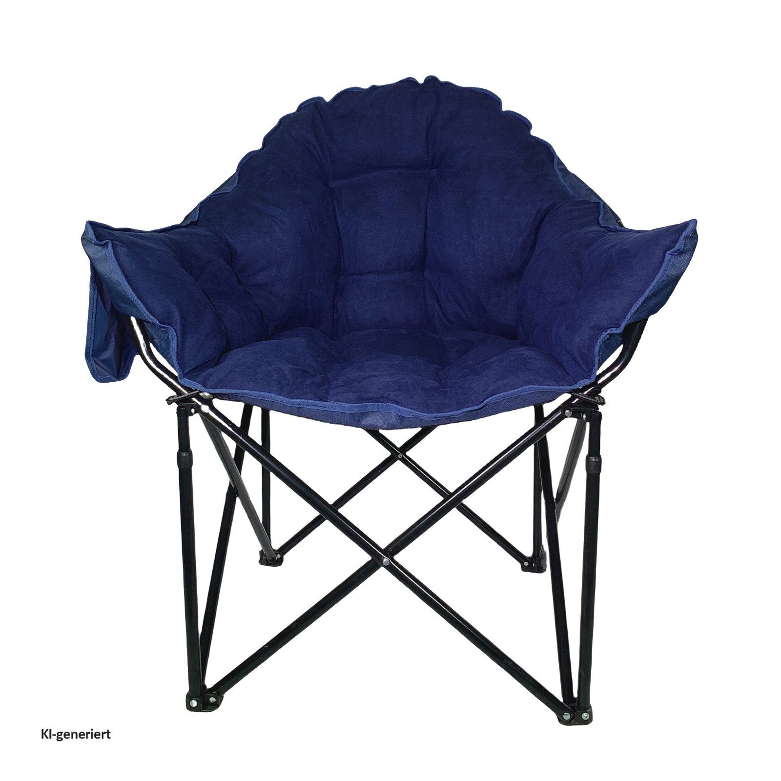 HTI-Living Klappstuhl Klappbarer Komfortsessel mit weichem Velvet Bezug (Stück), Campingstuhl
