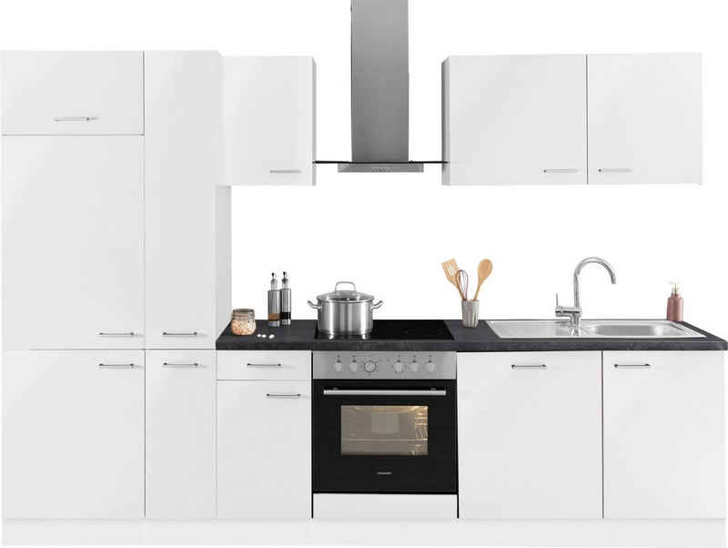 OPTIFIT Küchenzeile Iver, 300 cm breit, inklusive Elektrogeräte der Marke HANSEATIC