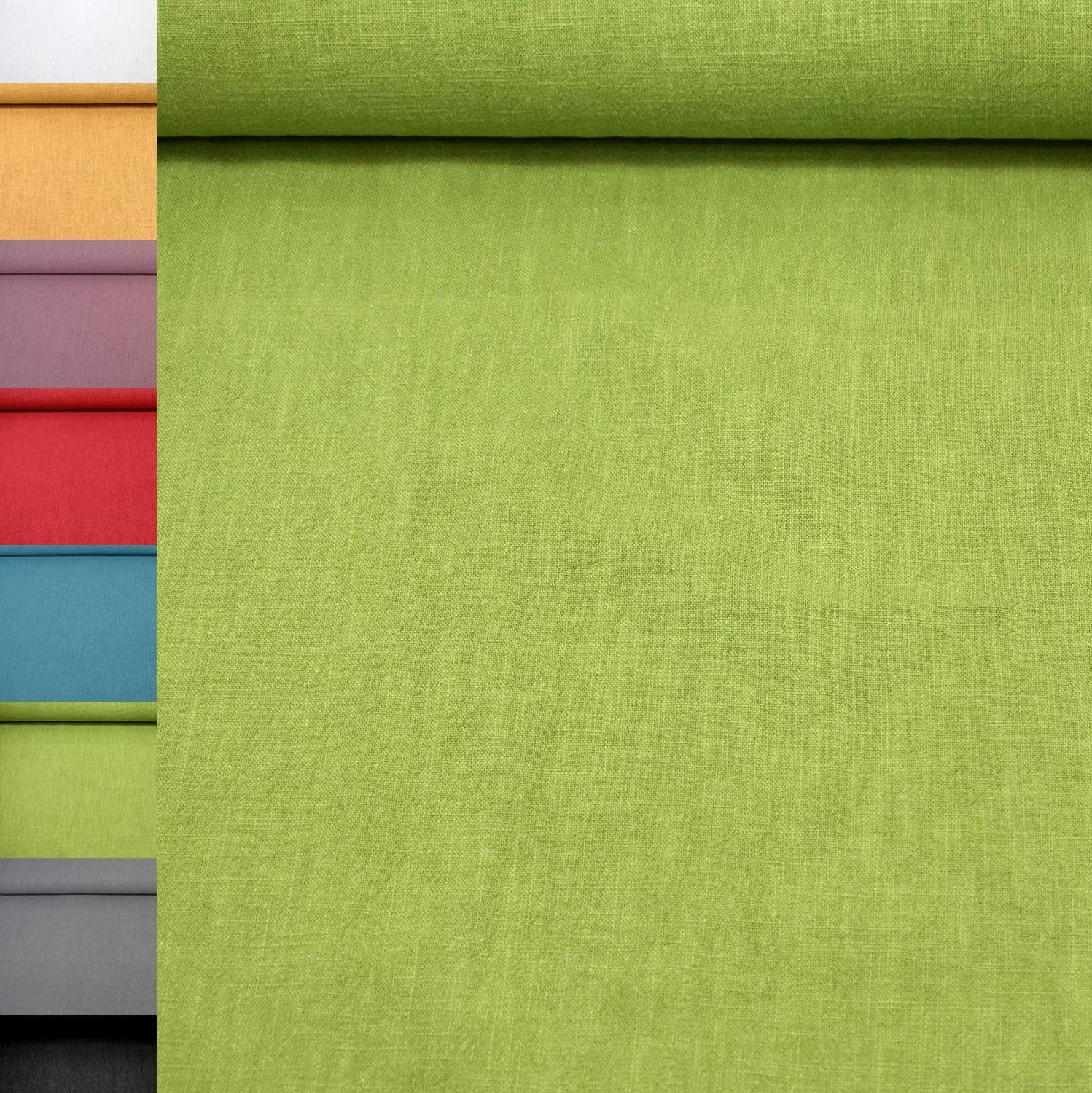 MAGAM-Stoffe Stoff "Helena", Bauern-Leinenstoff aus 100% Leinen ÖKO-TEX Meterware ab 50cm