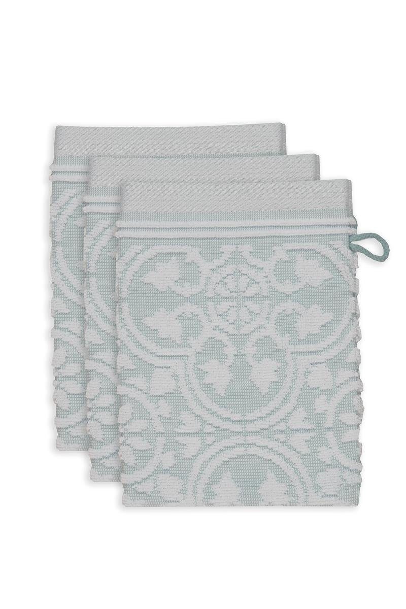 PiP Studio Handtuch Tile Pip Light Blue 16X22 Set A 3 Hellblau 100% Cotton, terry, 50, Baumwolle (1-St), Handtuch Frottetuch