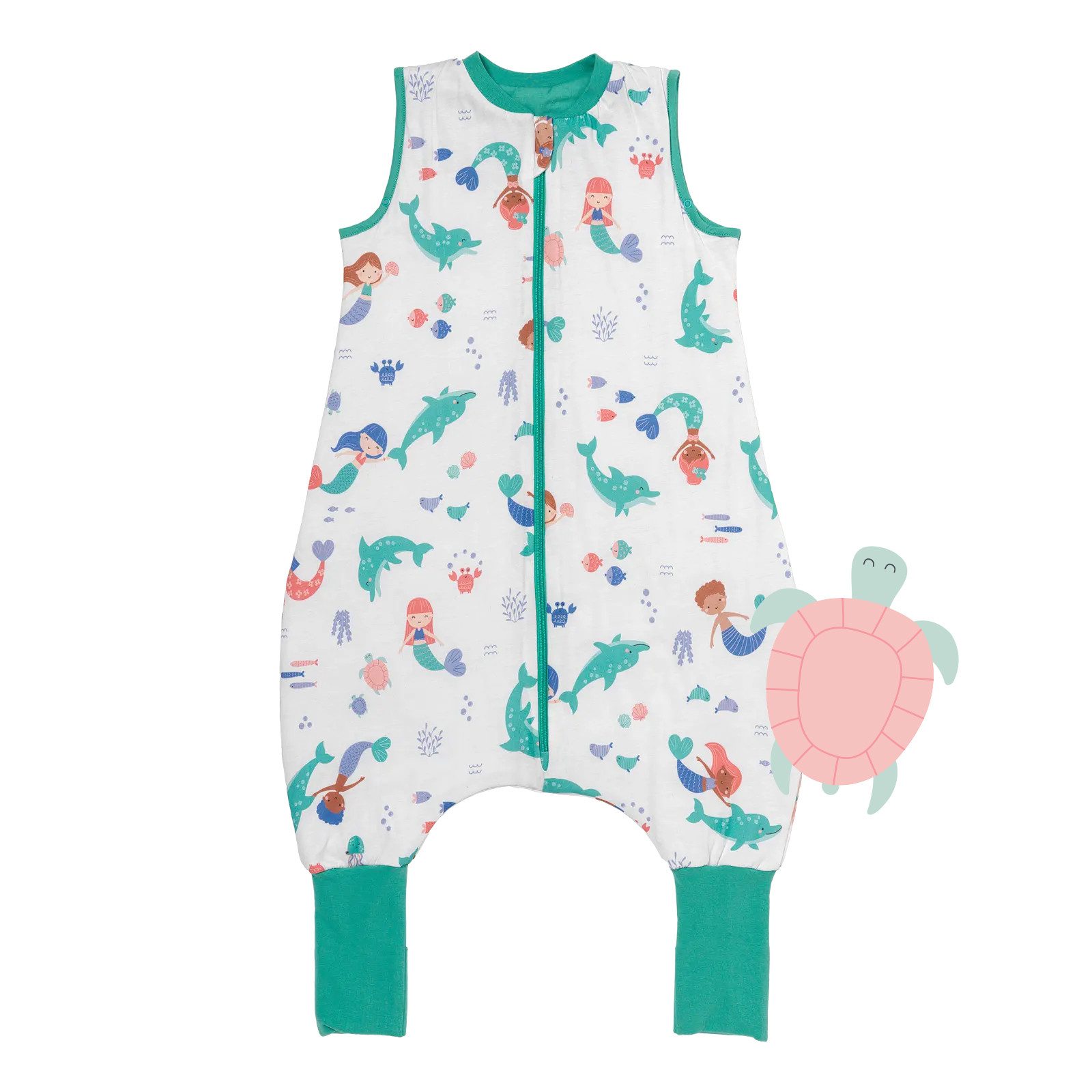 Schlummersack Kinderschlafsack Schlafsack mit Füßen und umklappbaren Bündchen, 1.0 Tog OEKO-TEX