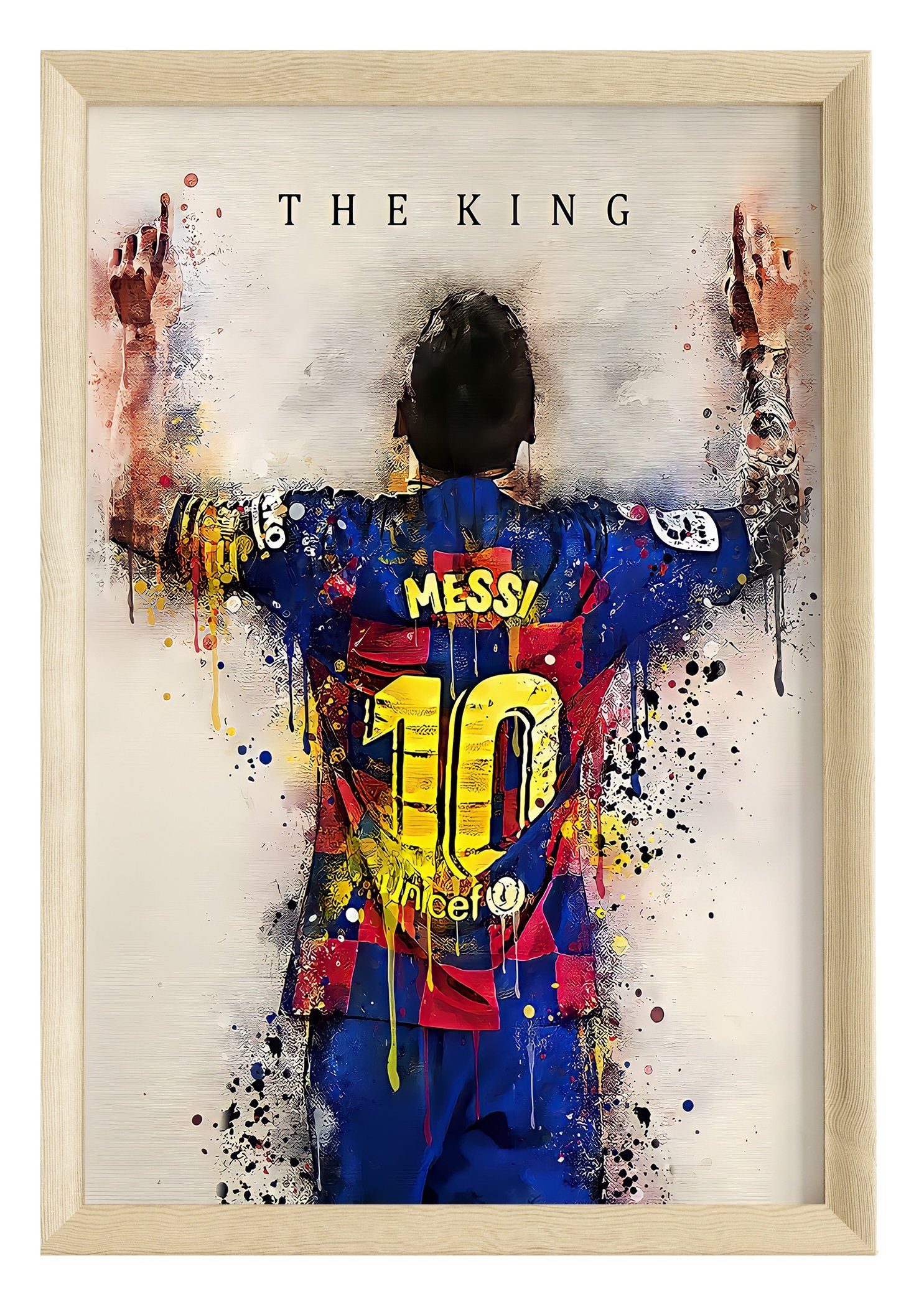 JUSTGOODMOOD Poster Premium ® Lionel Messi Poster · Fc Barcelona · The King · ohne Rahmen