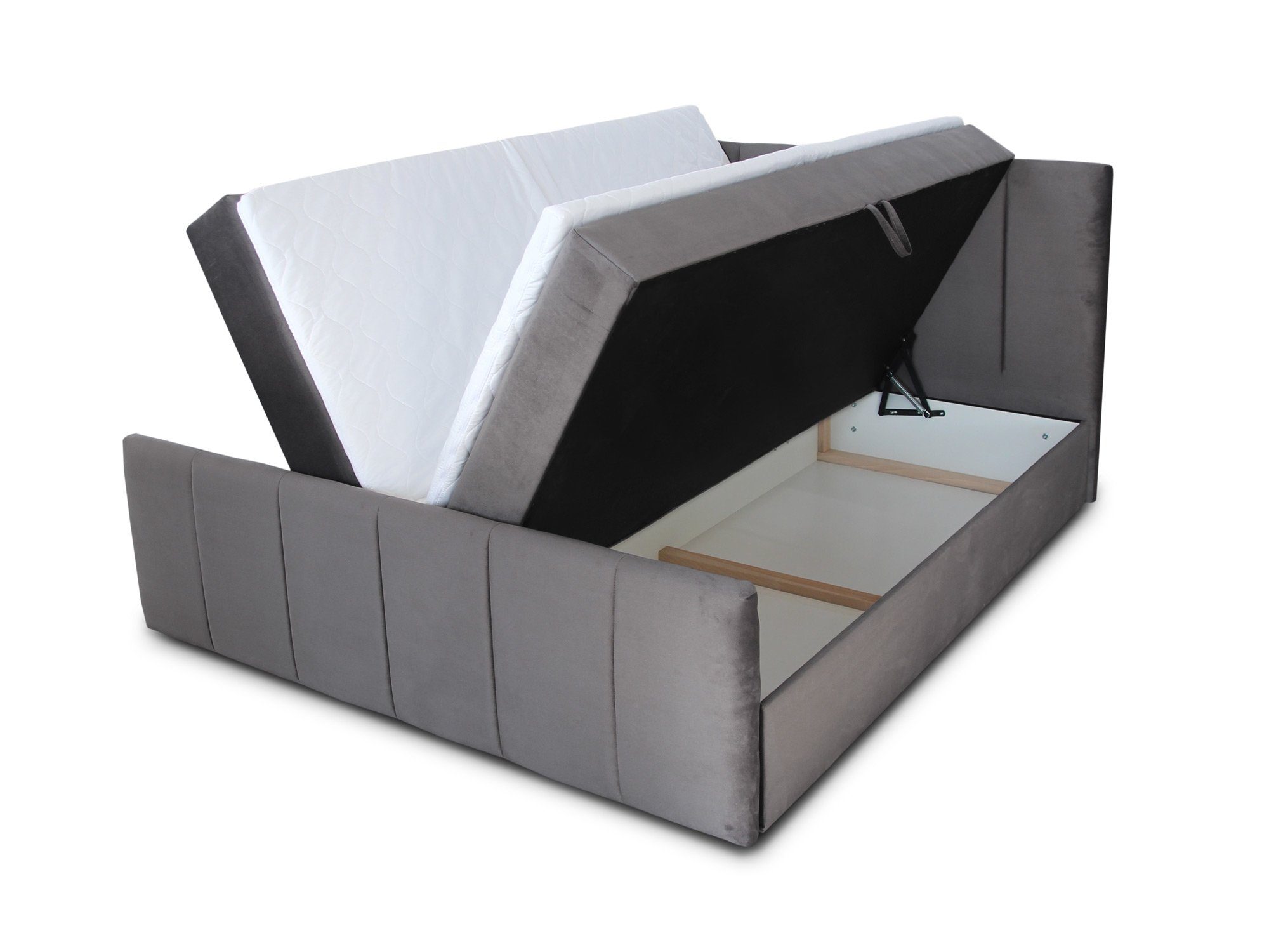 Sofnet Boxbett Star Lux (mit zwei Bettkästen, Bonell-Matratze und Topper), Doppelbett, Polsterbett mit Kopfteil und Fußteil, Boxspringbett
