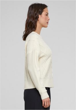 URBAN CLASSICS Rundhalspullover Ladies Cabel Knit Sweater