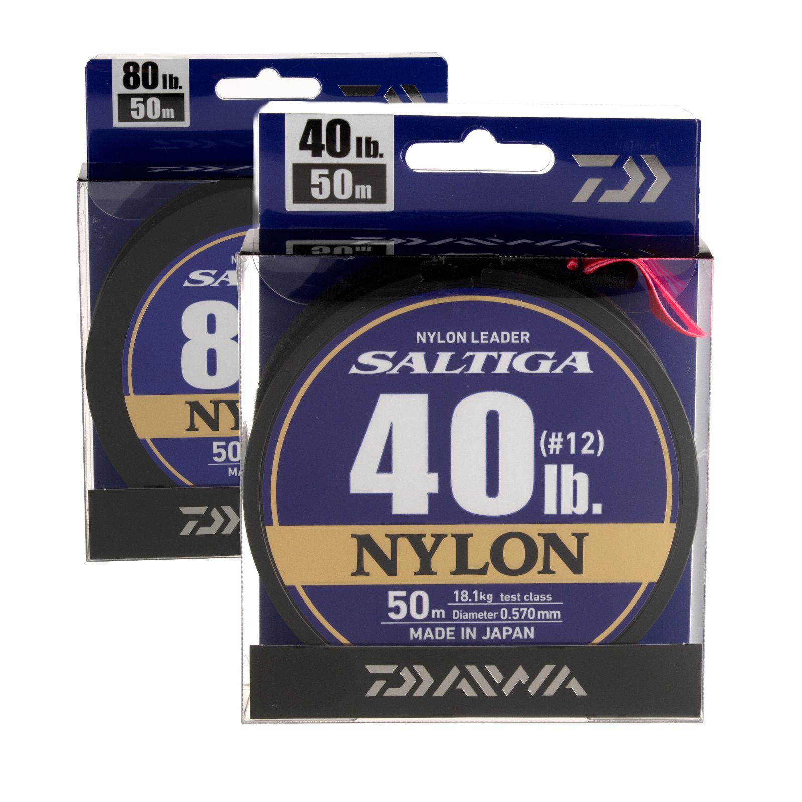Daiwa Vorfachschnur, 50 m Länge, Daiwa Saltiga Nylon Leader 1,17mm 77,1kg 50m Geflochtene Vorfachschnur