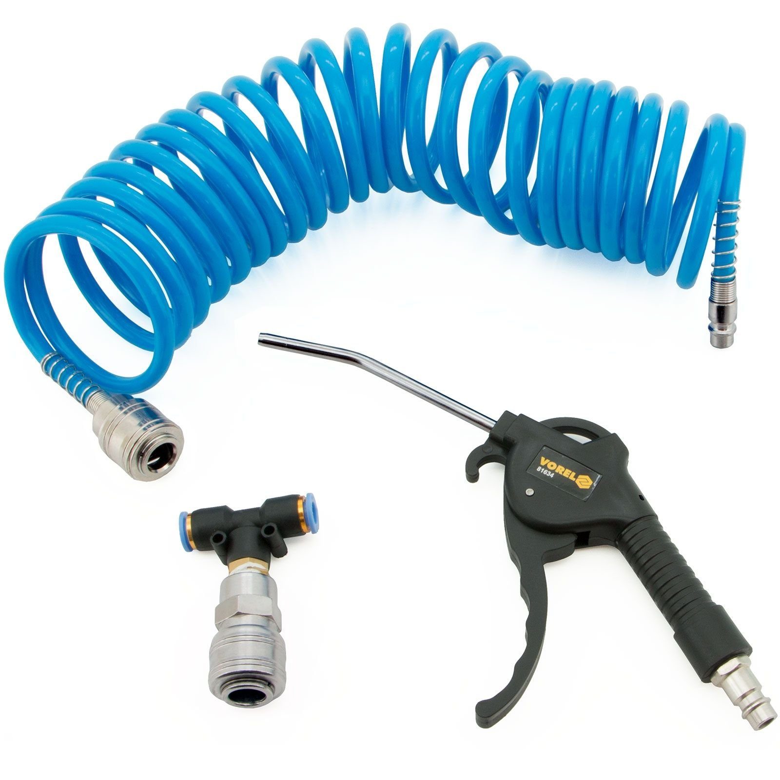 Ausblaspistole Ausblaspistole mit 5 m Spiralschlauch und T-Stück Typ 81634