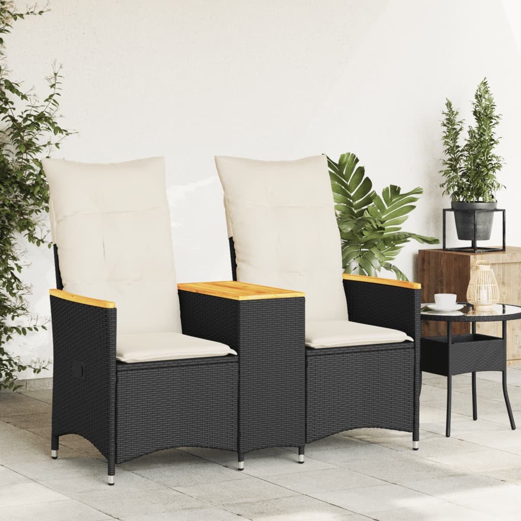 vidaXL Loungesofa Gartensofa 2-Sitzer Verstellbar mit günstig online kaufen