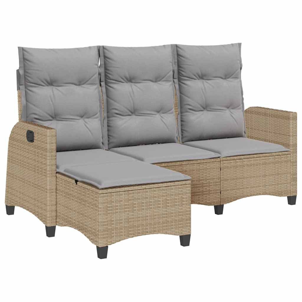 vidaXL Loungesofa Gartensofa mit Liegefunktion Kissen günstig online kaufen