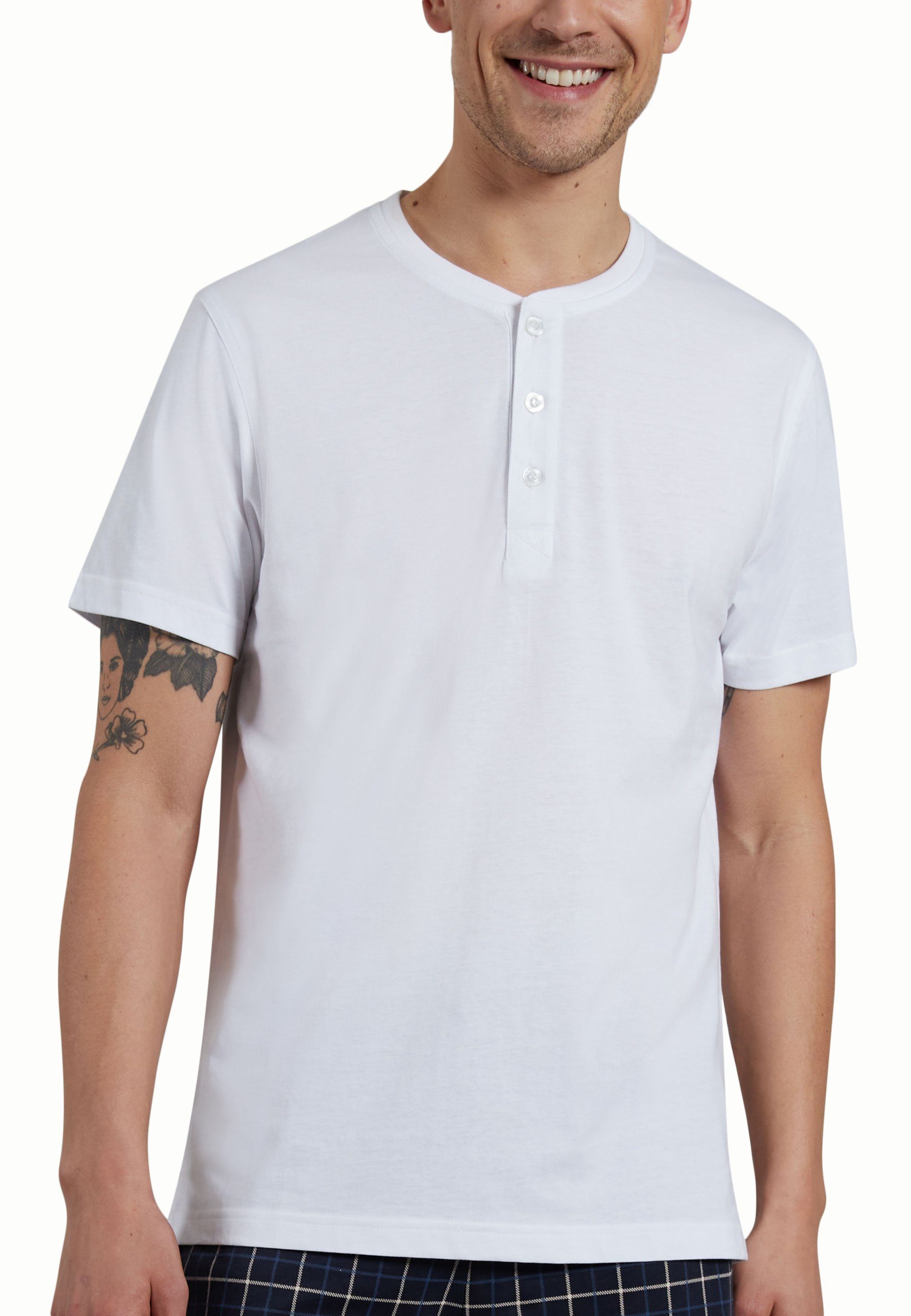 CECEBA Sleepshirt CECEBA Herren Shirt weiß uni (1-tlg)