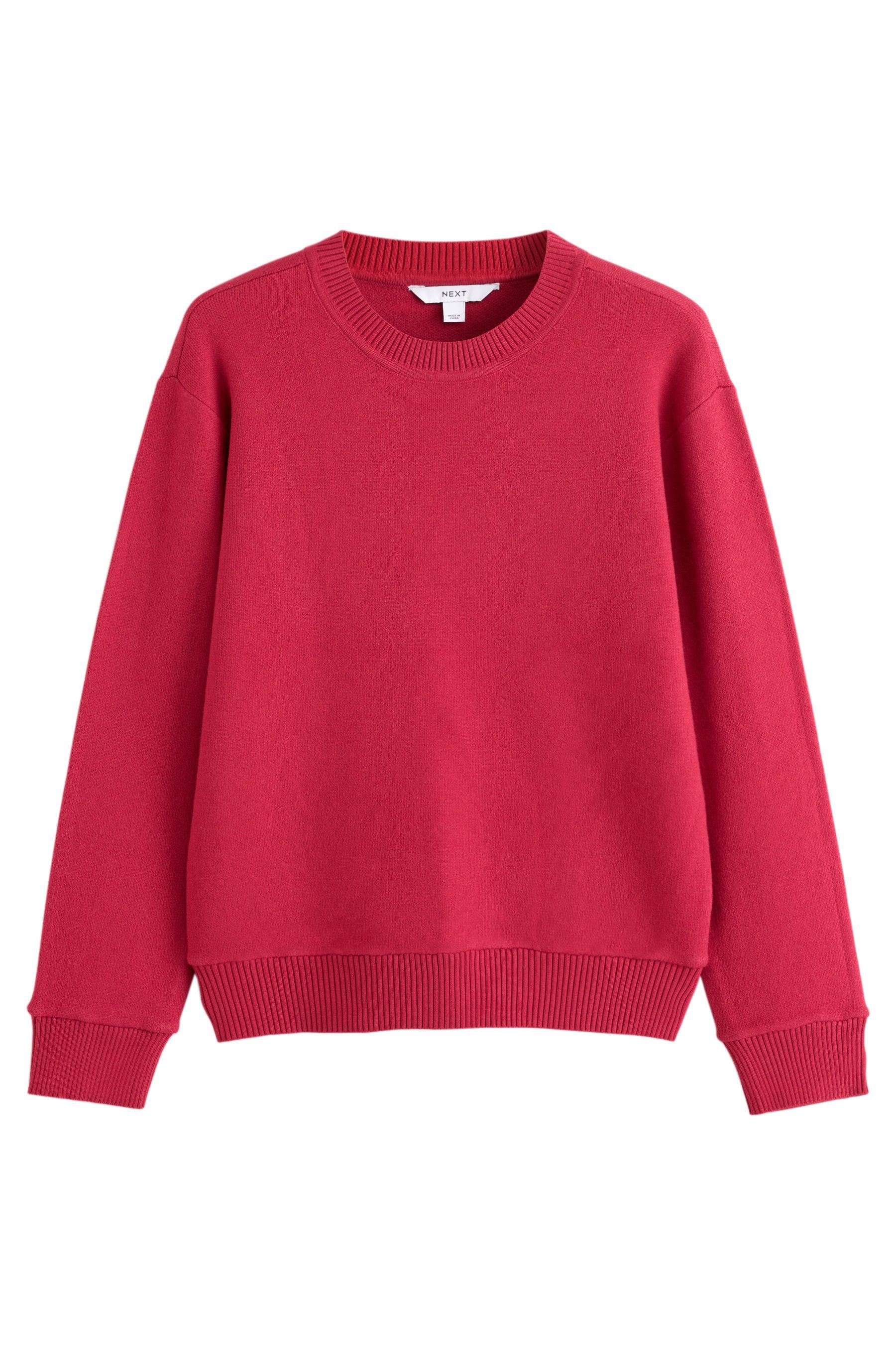Rundhalspullover Rundhalspullover mit Strickstruktur