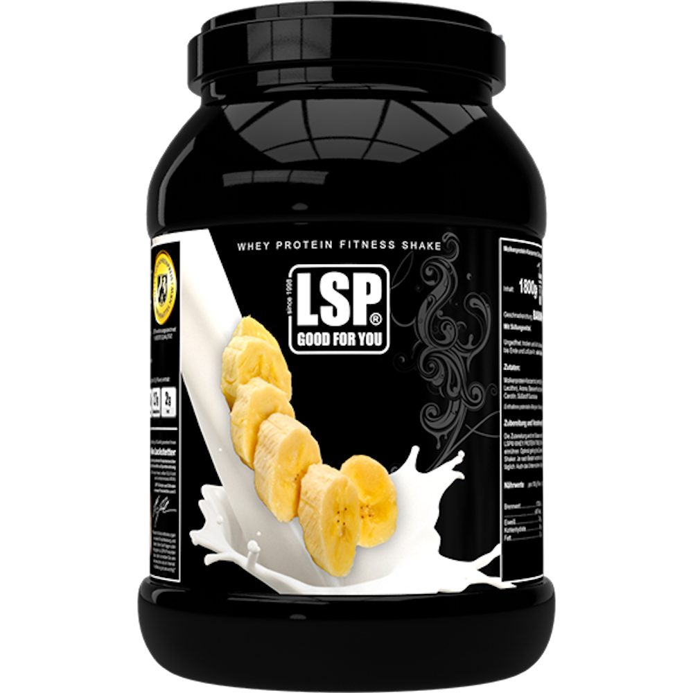 LSP Premium Whey Protein Eiweiß (1.800g) Molkenprotein-Konzentrat Pulver, 1 er Packung, Dose à 1,00 St., Aspartamfrei, Glutenfrei