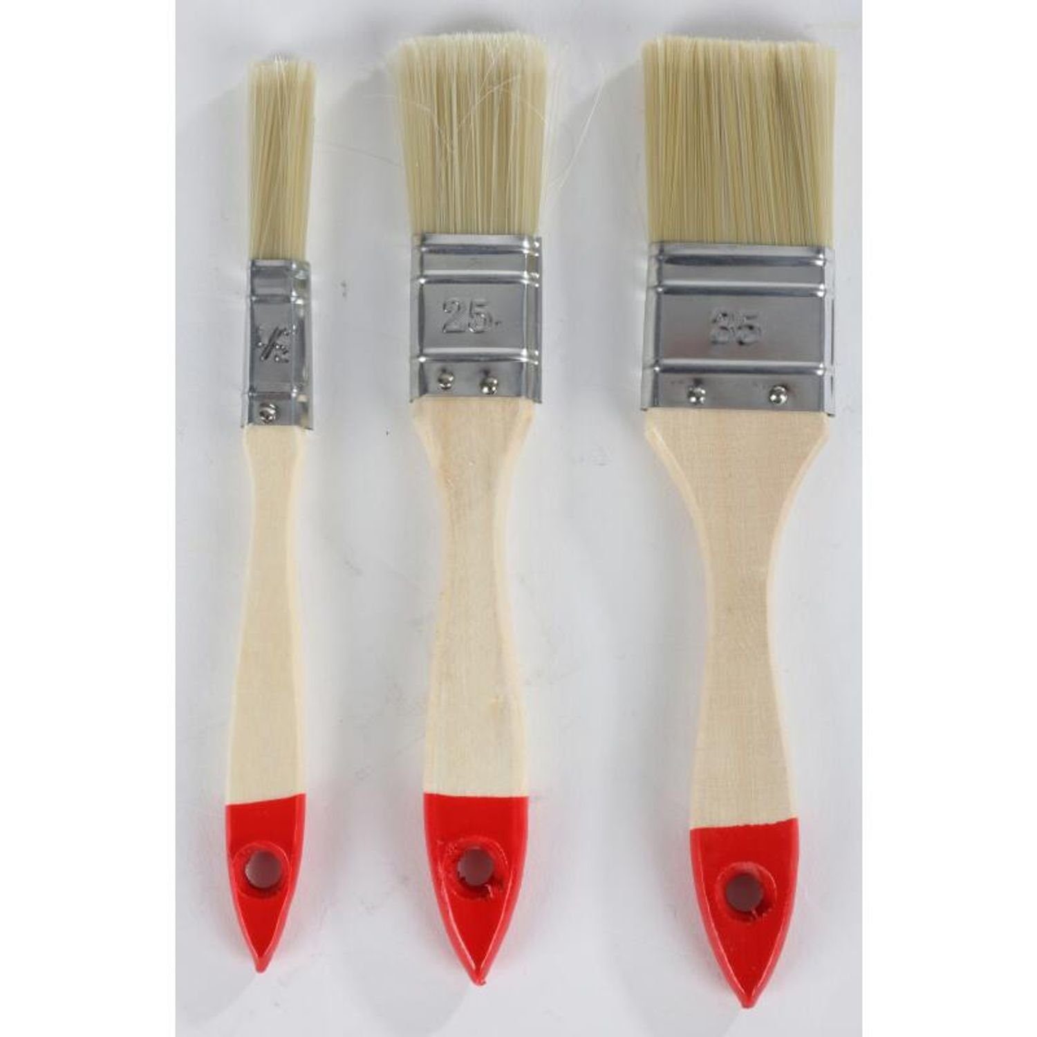 HANSA Pinsel 20x Pinsel Set 3er Größen Flach Malern Streichen Farben Lacke  Lasuren