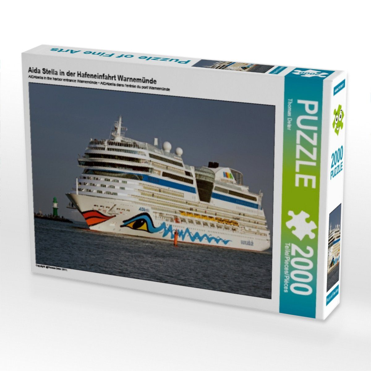 2000 Aida Puzzleteile Teile 90 2000 Foto-Puzzle Hafeneinfahrt in FotoDeHRO, Warnemünde von Stella Bild cm Puzzle x CALVENDO der CALVENDO Lege-Größe Puzzle 67