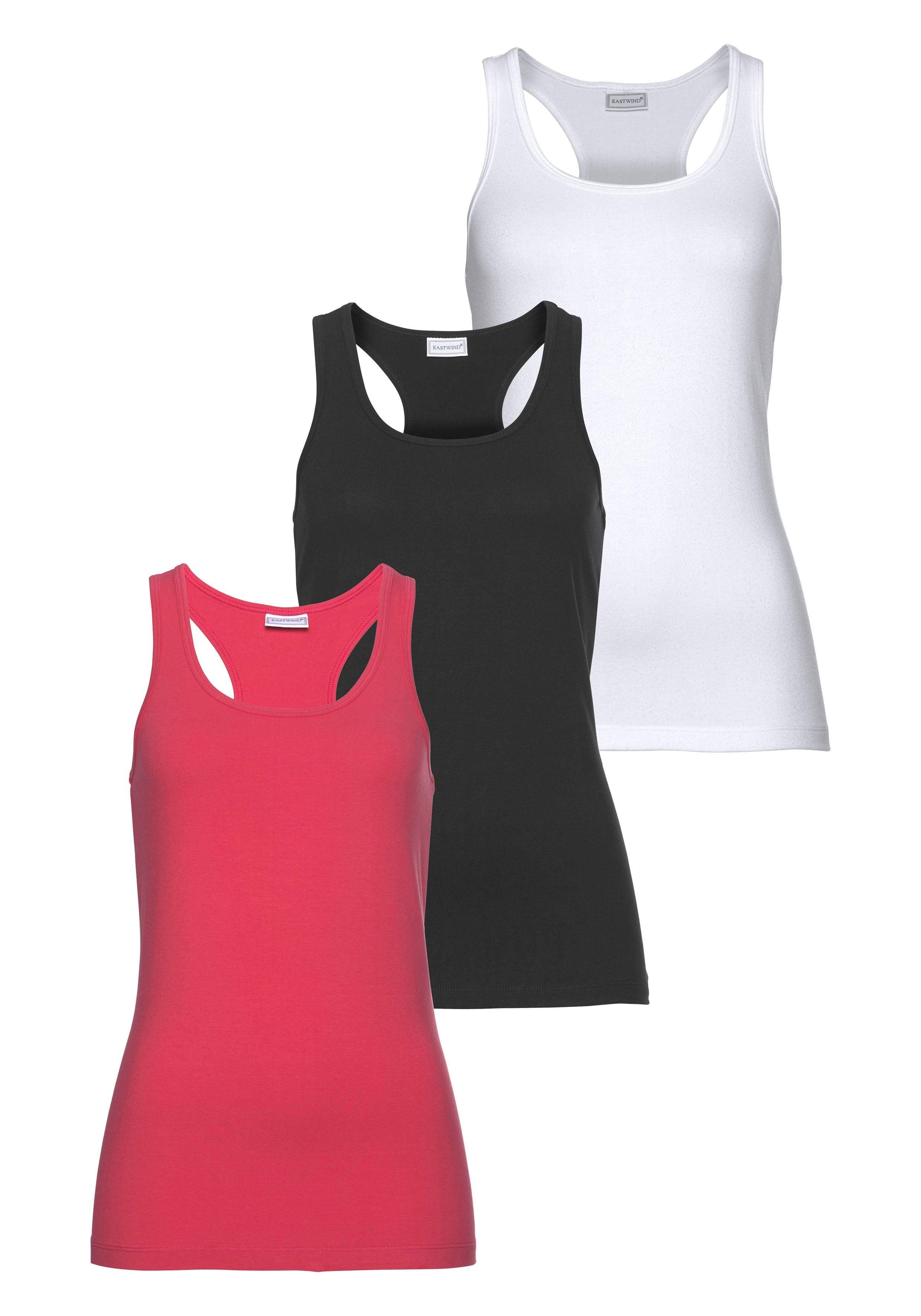 Eastwind Tanktop (Packung, 3-tlg., 3er-Pack) Hüftlanger Schnitt im 3er-Pack günstig online kaufen