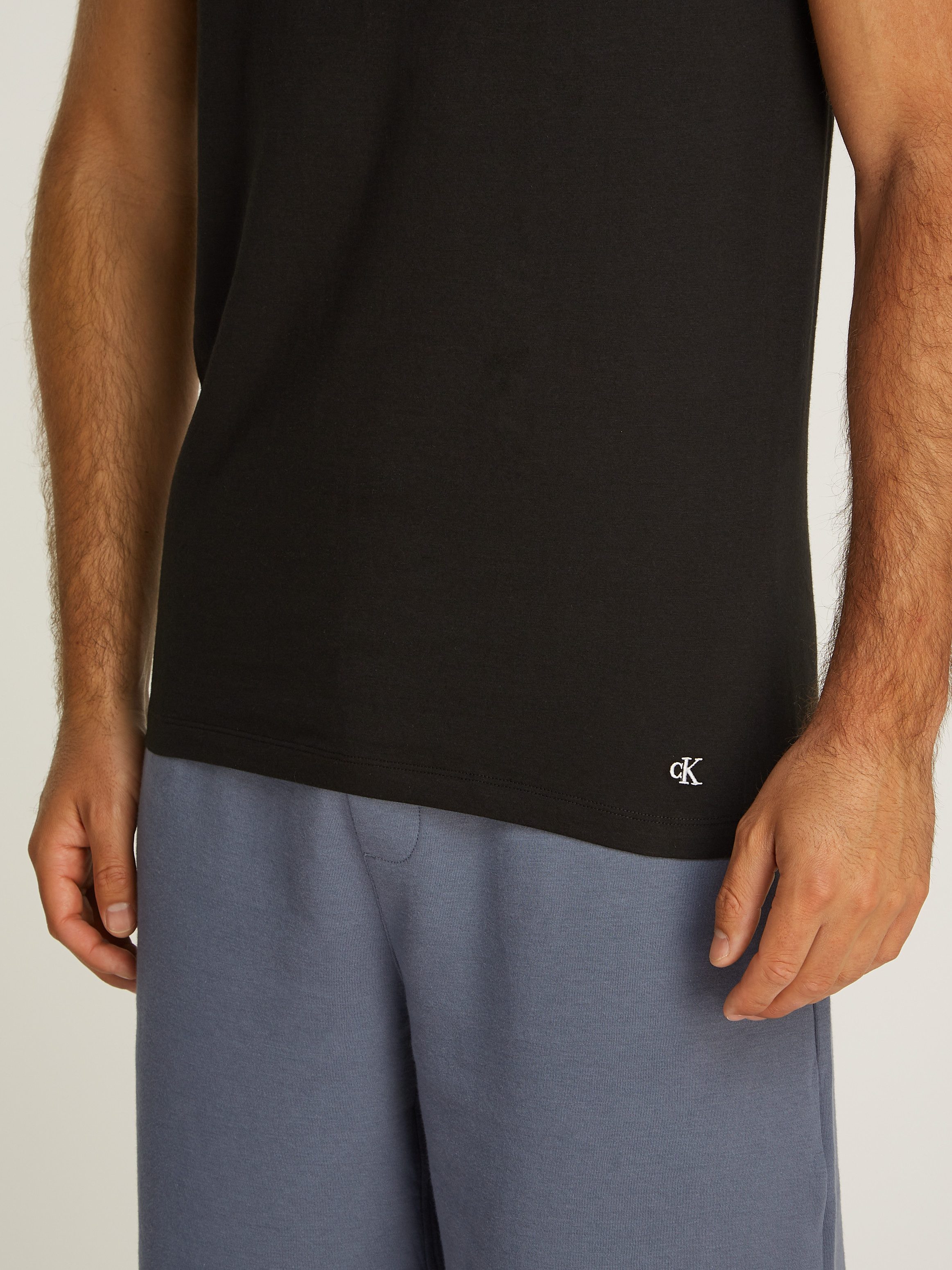 Calvin Klein Underwear T-Shirt S/S CREW NECK 3PK (Packung, 3-tlg., 3er-Pack) mit Logostickerei