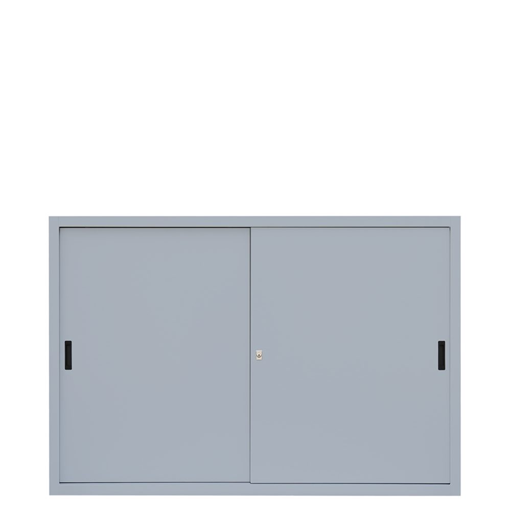 Steelboxx Schiebetürenschrank Aktenschrank Sideboard aus Stahl 1090 x 1600 x 450 mm (1-St) komplett montiert