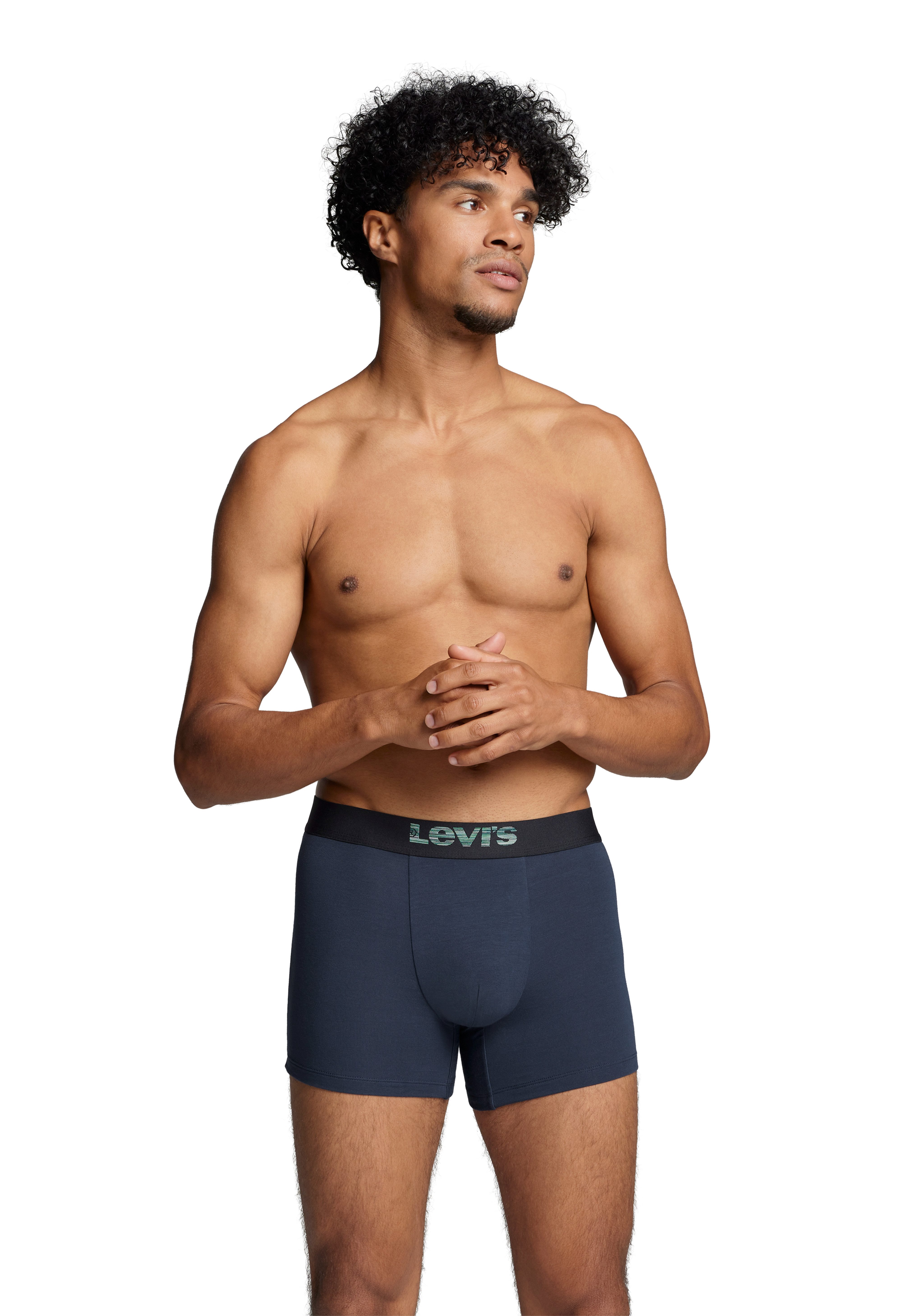 Levi's® Boxershorts LEVIS MEN OPT ILL BOXER BRIEF ORG CO 2P (2er Pack) Elastischer Logobund, ohne Eingriff