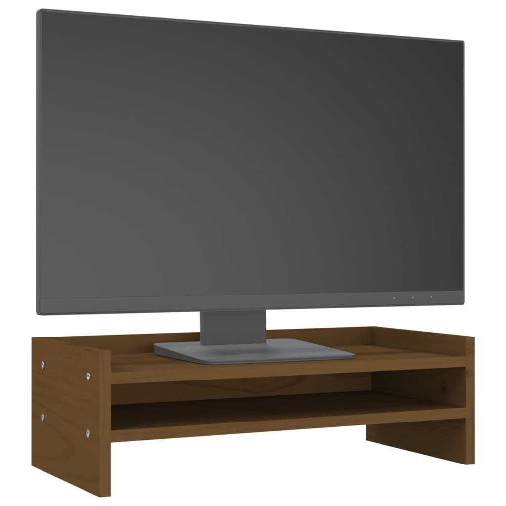 vidaXL 50x24x16 Massivholz Kiefer Honigbraun cm Monitorständer Monitorständer