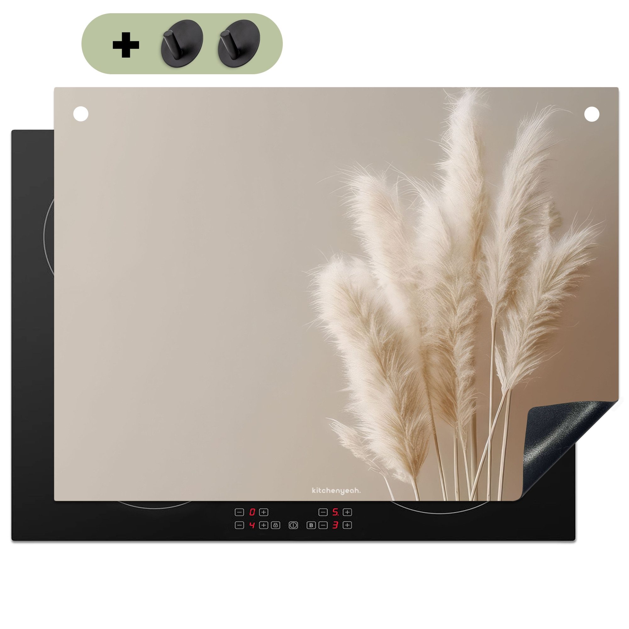 KitchenYeah Küchenrückwand Pampasfedern - Beige - Pampasgras - Trockenblume günstig online kaufen