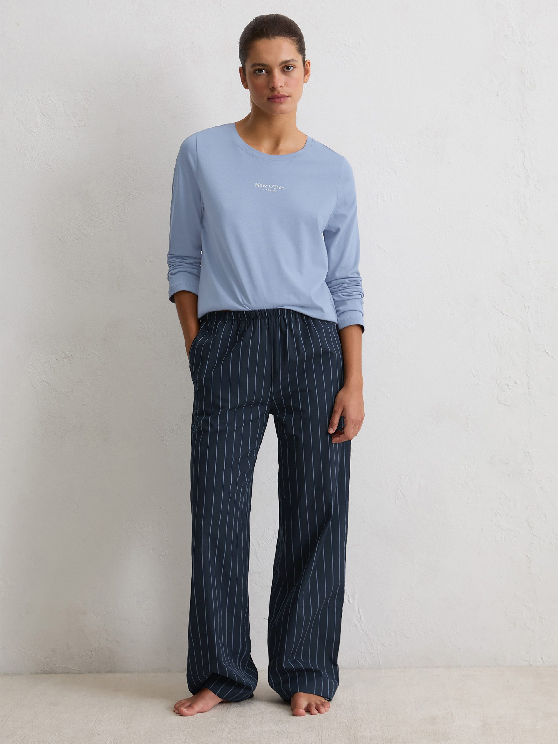 Marc O'Polo Pyjamahose Mix N Match Woven schlaf-hose pyjama schlafmode günstig online kaufen