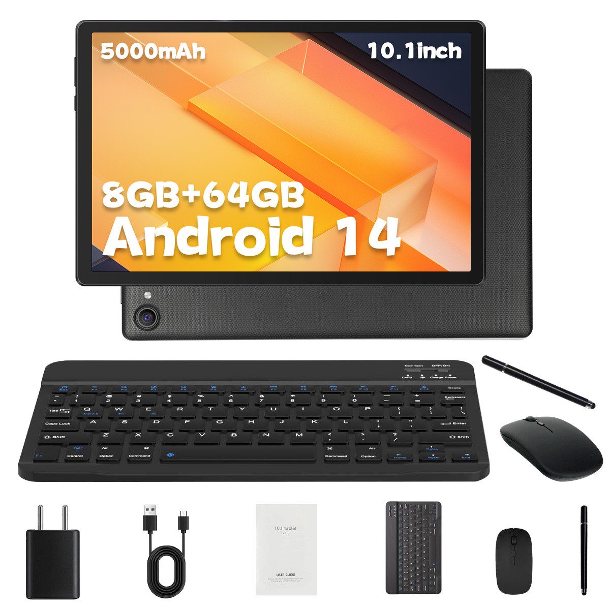 10-Zoll-Tablet 5000mAh 800*1280 mit Maus, Tastatur und Stylus Tablet