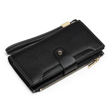 CALIYO Brieftasche Damen Geldbörse Kupplung 20 Kartensteckplätze Halter Organizer