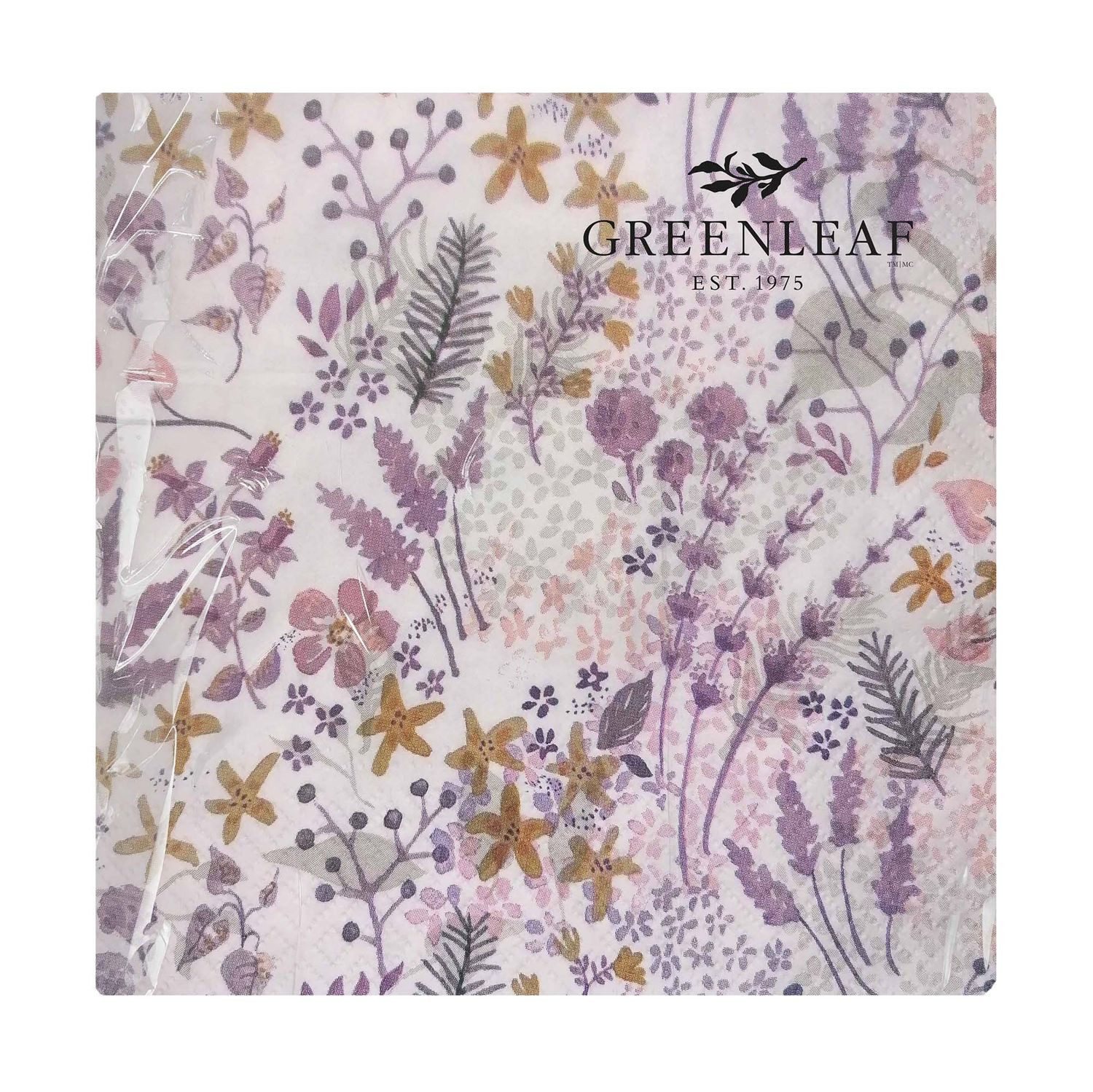 Greenleaf Papierserviette Lavender, (20 St), 3-Lagig 33x33 cm Dekor Papierservietten