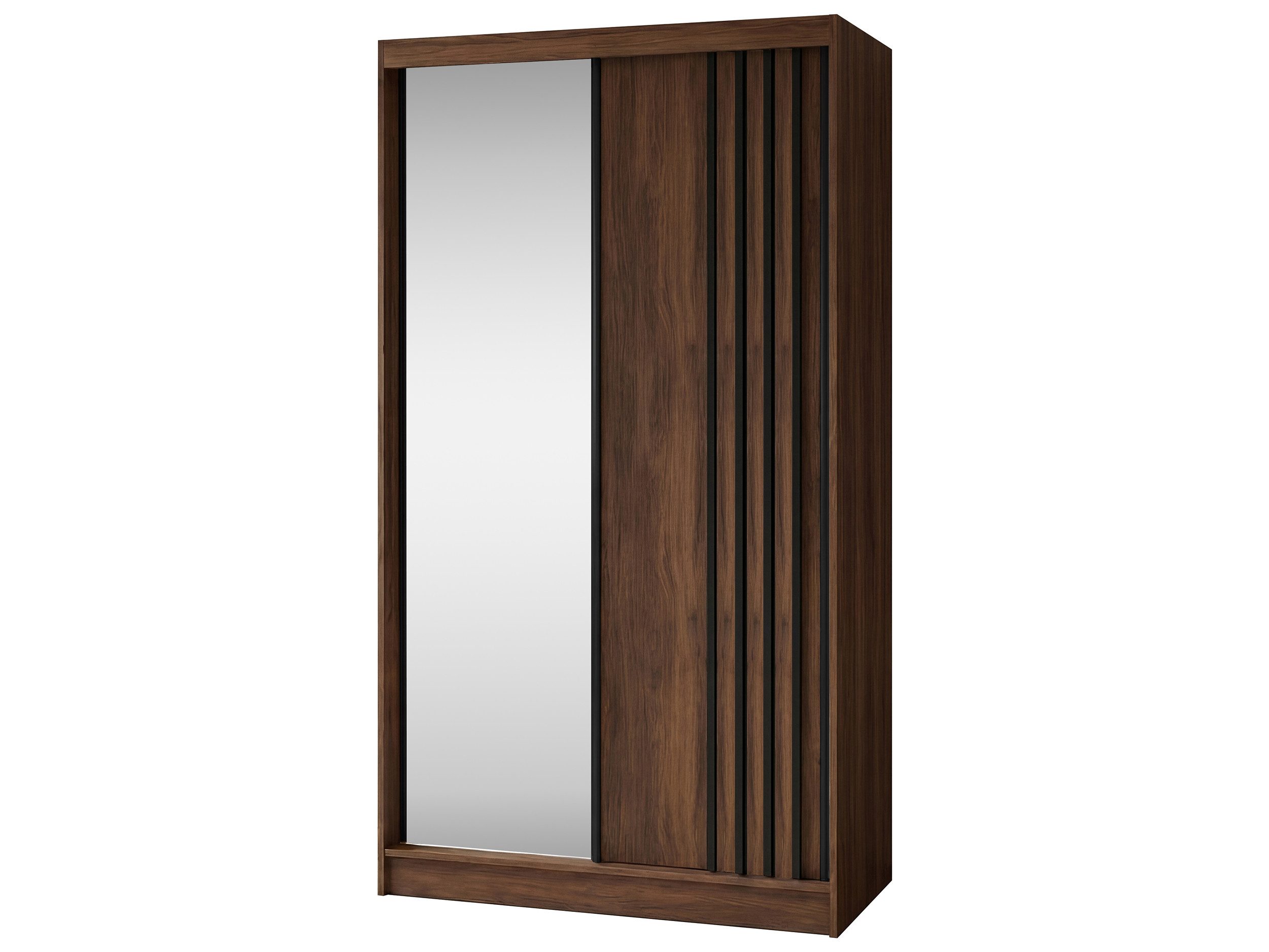 Beautysofa Schiebetürenschrank NELA II mit Spiegel, mit Lamellen, mit Schubladen