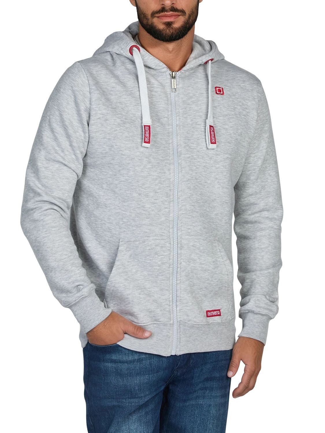 riverso Kapuzensweatjacke Herren Sweatjacke RIVNoah Regular Fit Hoodie mit Kängurutasche