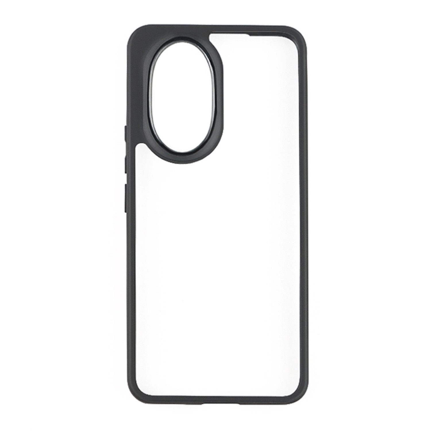 Wigento Handyhülle Für Honor 200 Frosted TPU + Transparent PC Schutz Hülle Case Schwarz