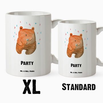 Mr. & Mrs. Panda Tasse Bär Party - Weiß - Geschenk, Teddy, Große Tasse, Geburtstag, XL Tasse, XL Tasse Keramik, Liebevolles Design