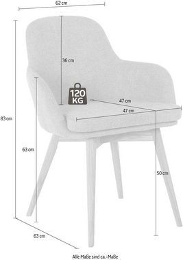 Home affaire Armlehnstuhl Livry (Set, 2 St), Polsterstuhl, Schalenstuhl