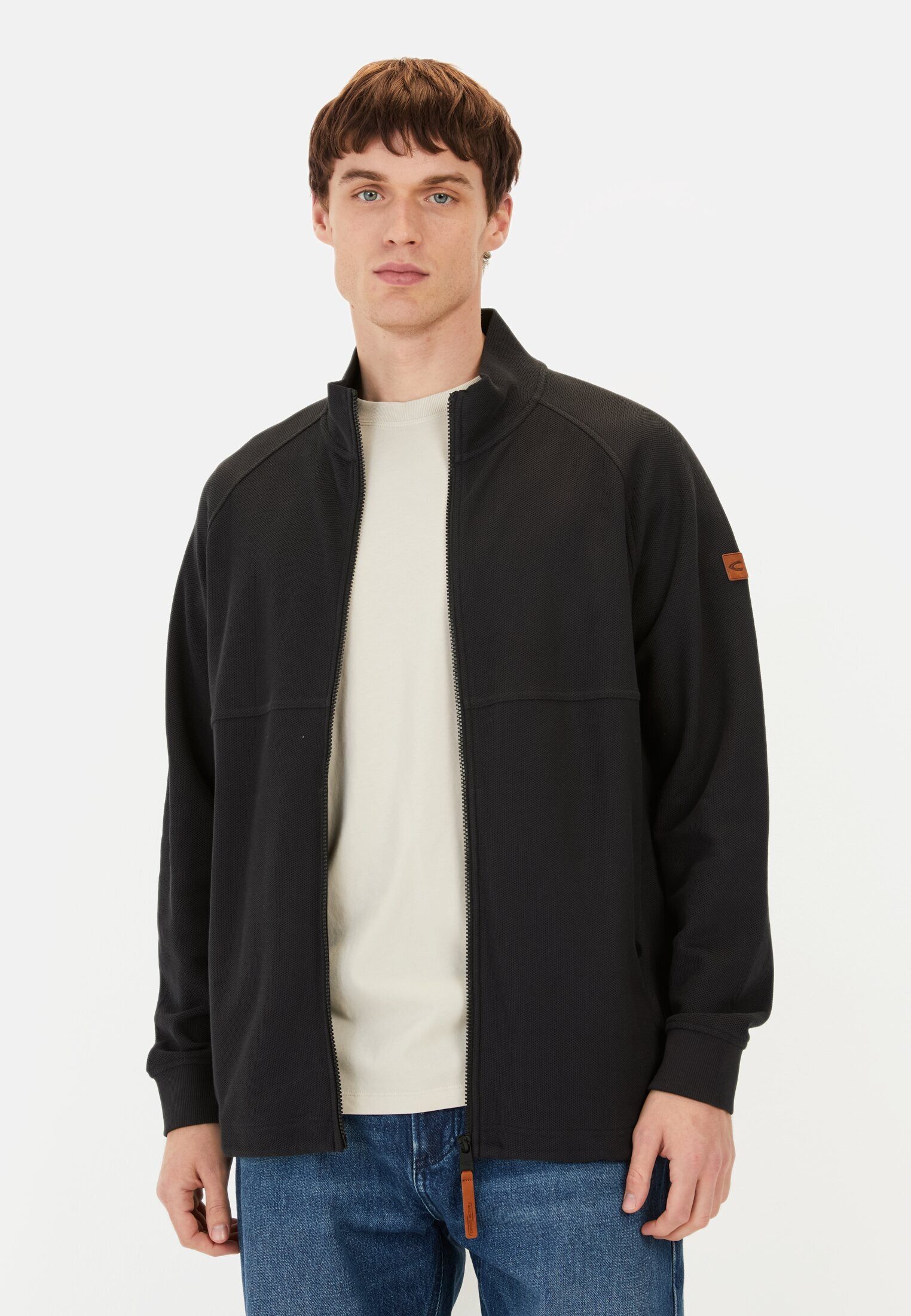 Sweatjacke mit Stehkragen