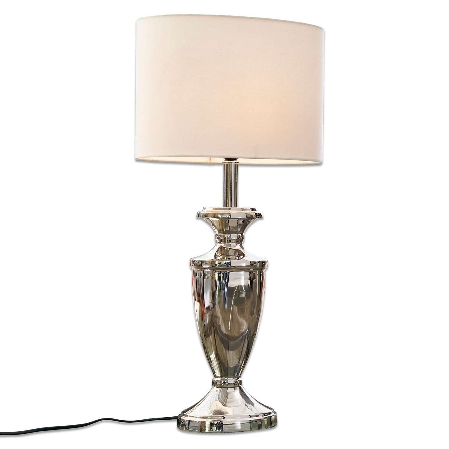 Mirabeau Tischleuchte Tischlampe Moulins creme/silber günstig online kaufen
