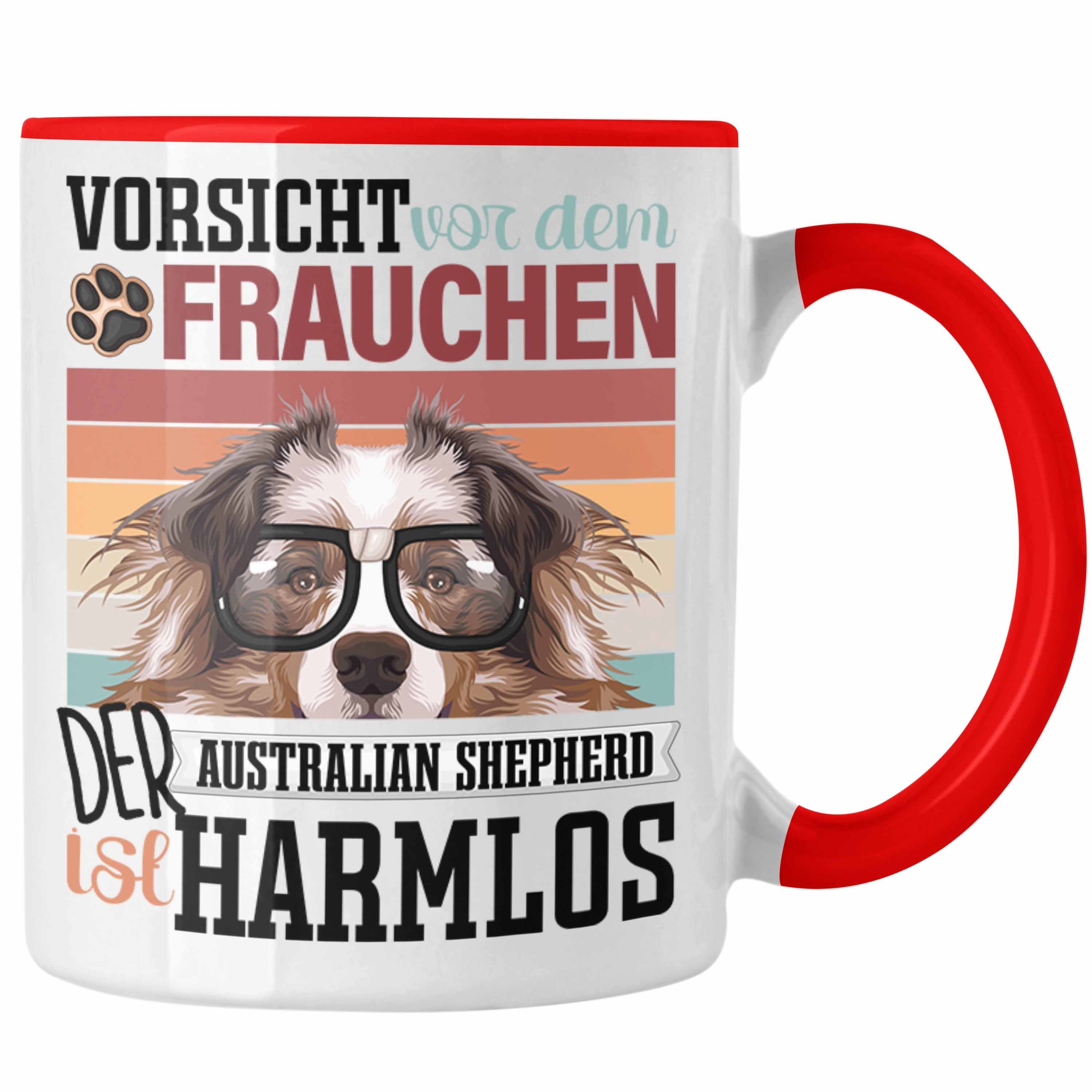 Rot Lustiger Trendation Australian Frauchen Besitzerin Geschenk Shepherd Spruch Tasse Tasse