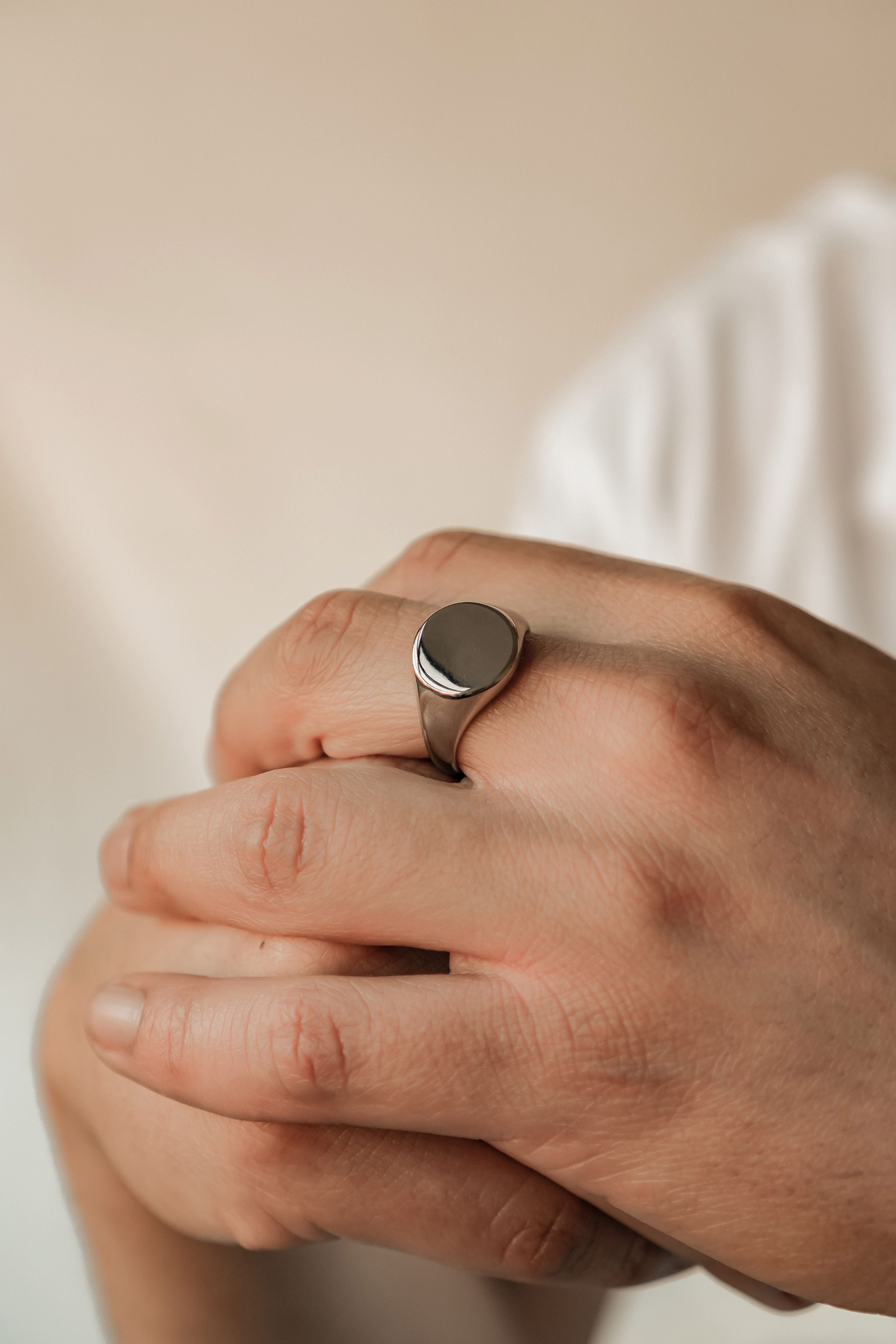 Hey Happiness Siegelring ohne Stein, für günstig online kaufen
