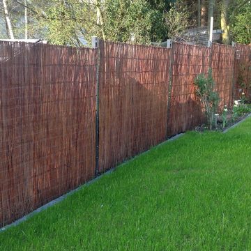 BooGardi Weidenzaun Weidenmatte - Höhe: 80 cm - Länge: 300 cm, (Höhe 80cm x Breite 3m · viele Größen), Sichtschutz Garten Balkon Terrasse Gartenzaun Holz