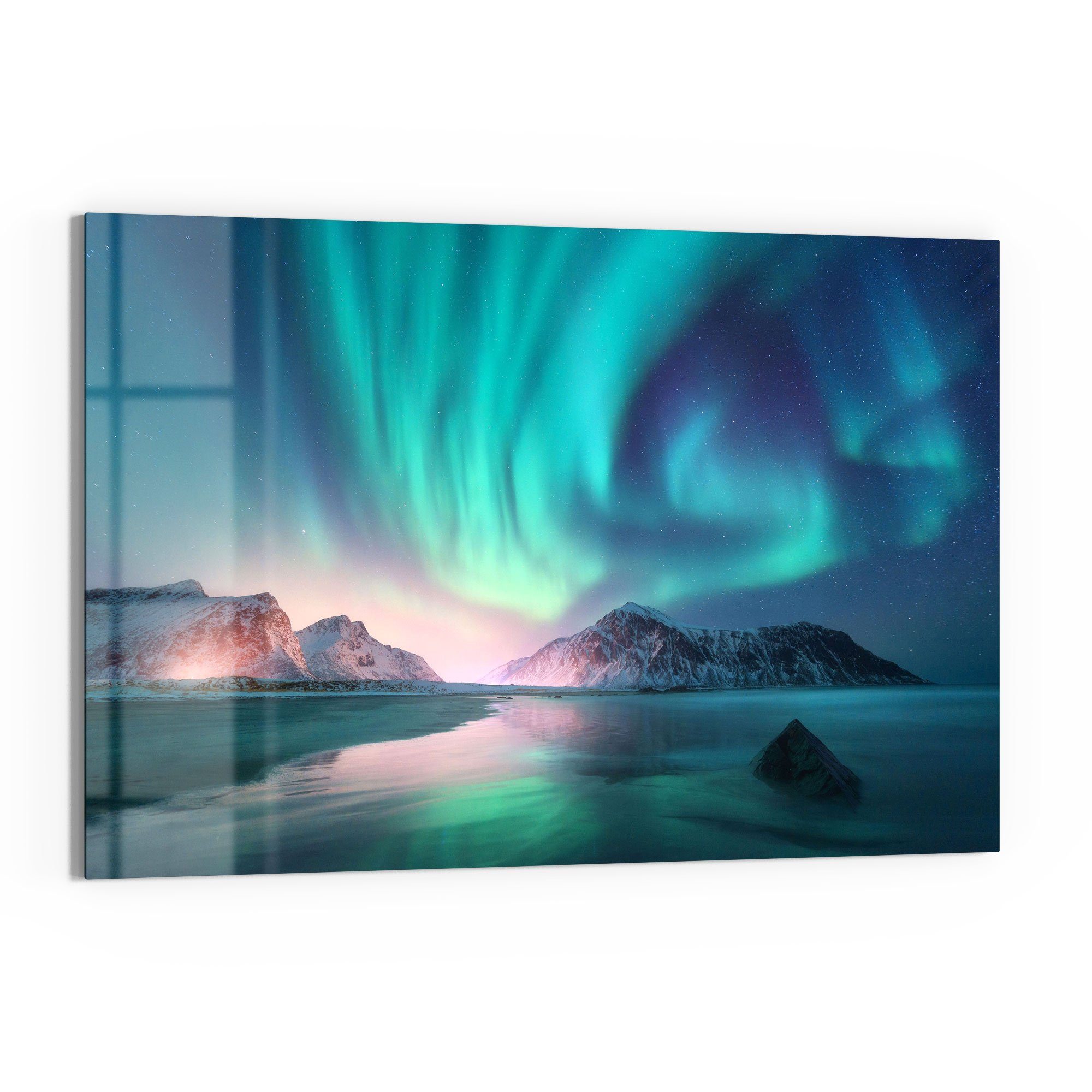 DEQORI Glasbild 'Das Nordlicht der Lofoten', günstig online kaufen