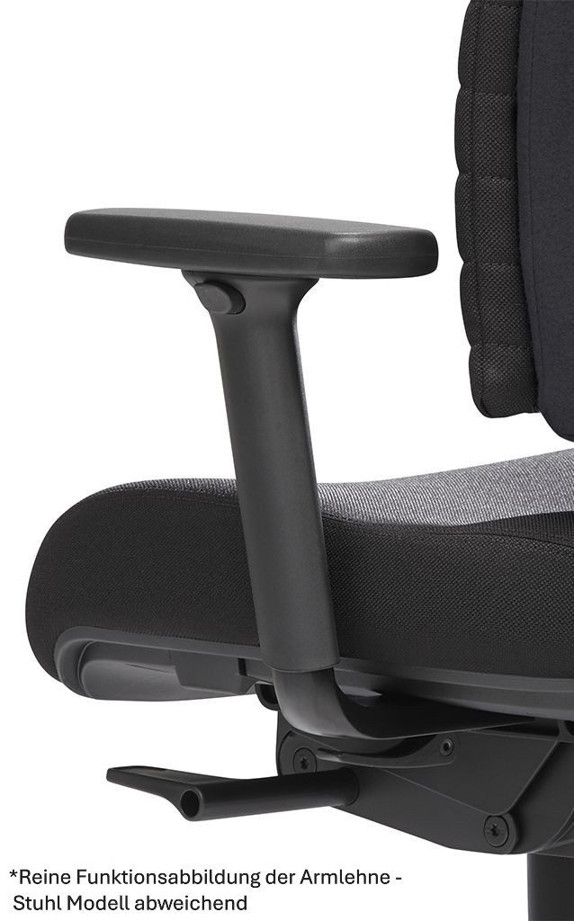 SITWELL STEIFENSAND AG Bürostuhl Designer-Bürostuhl mit ergonomischer Mehr-Zonen-Kissen-Steppung, Rückenlehne verstellbar, 2D-Armlehnen, Lendenwirbelstütze, bis 130kg